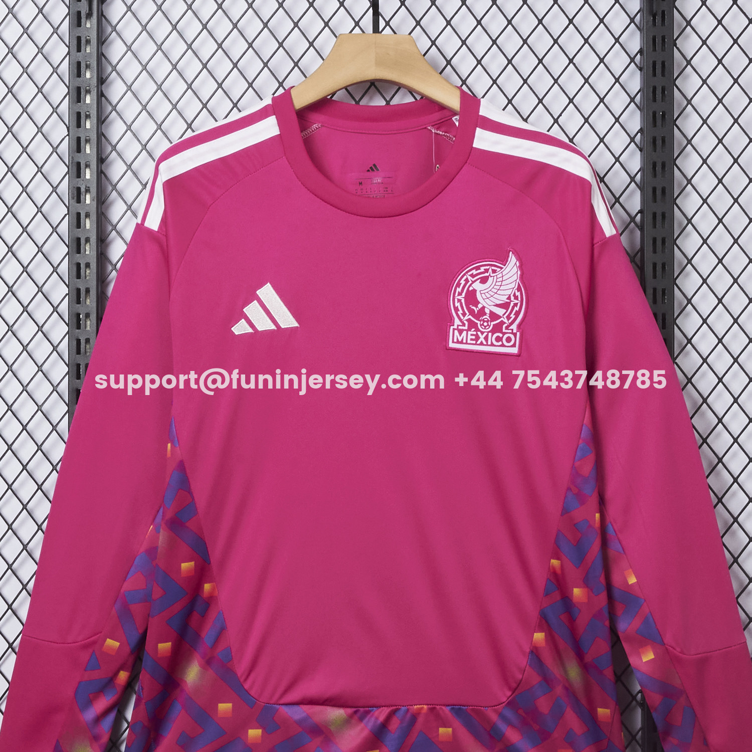 Funinjersey-Mexico 2026 Pink Goalkeeper Long Sleeves Jersey - Fans Version
