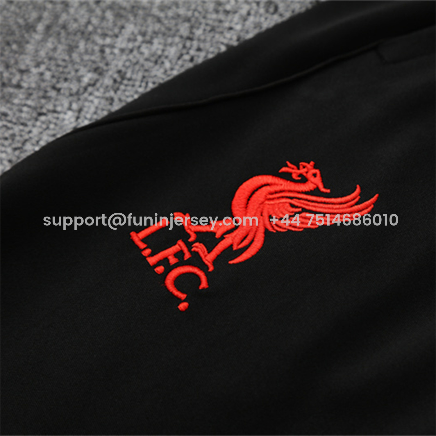 Funinjersey-Liver.pool 25-26 Long Sleeve Training Set - White Top & Black Pants