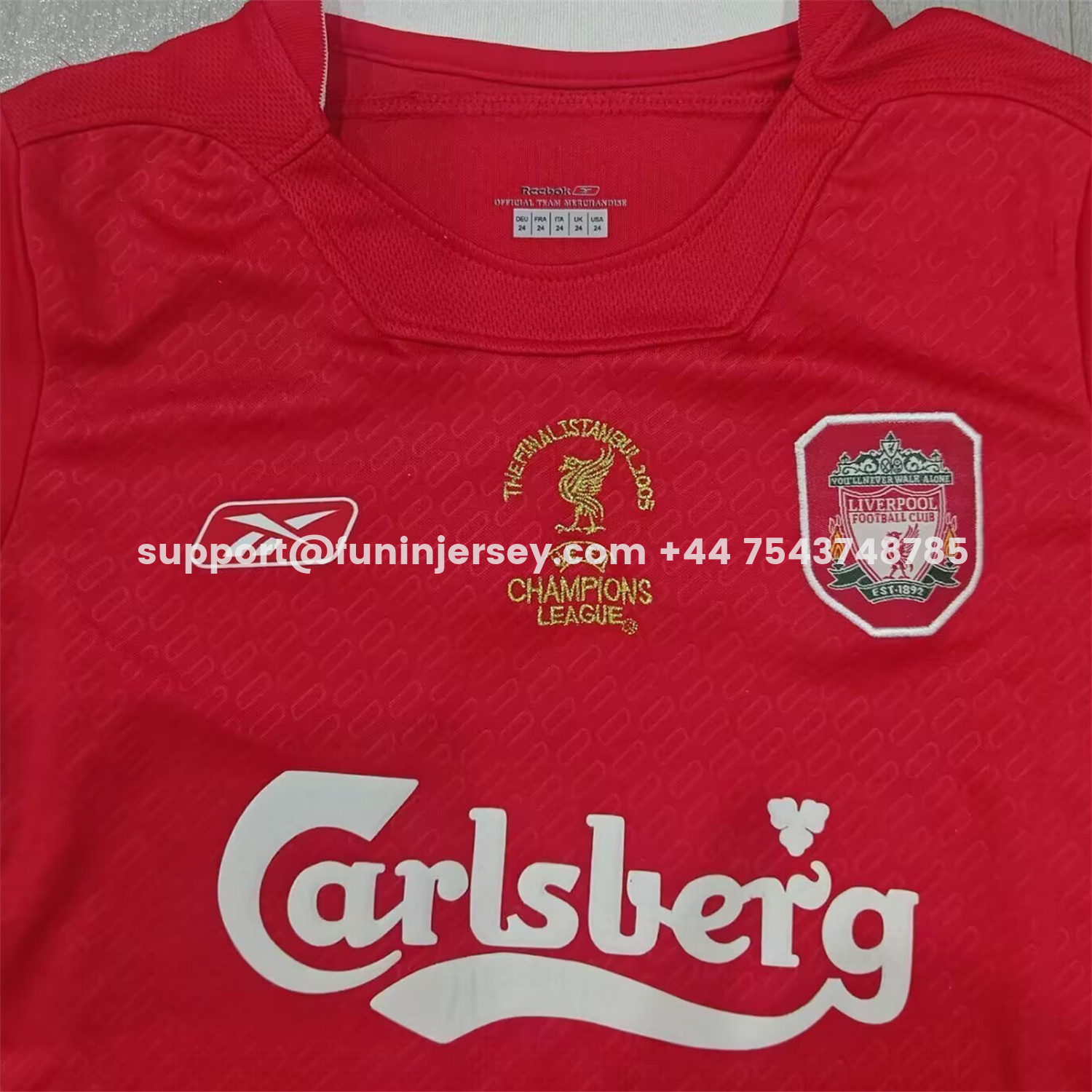 Funinjersey-Retro Liver.pool 2004-05 Home Kids Kit