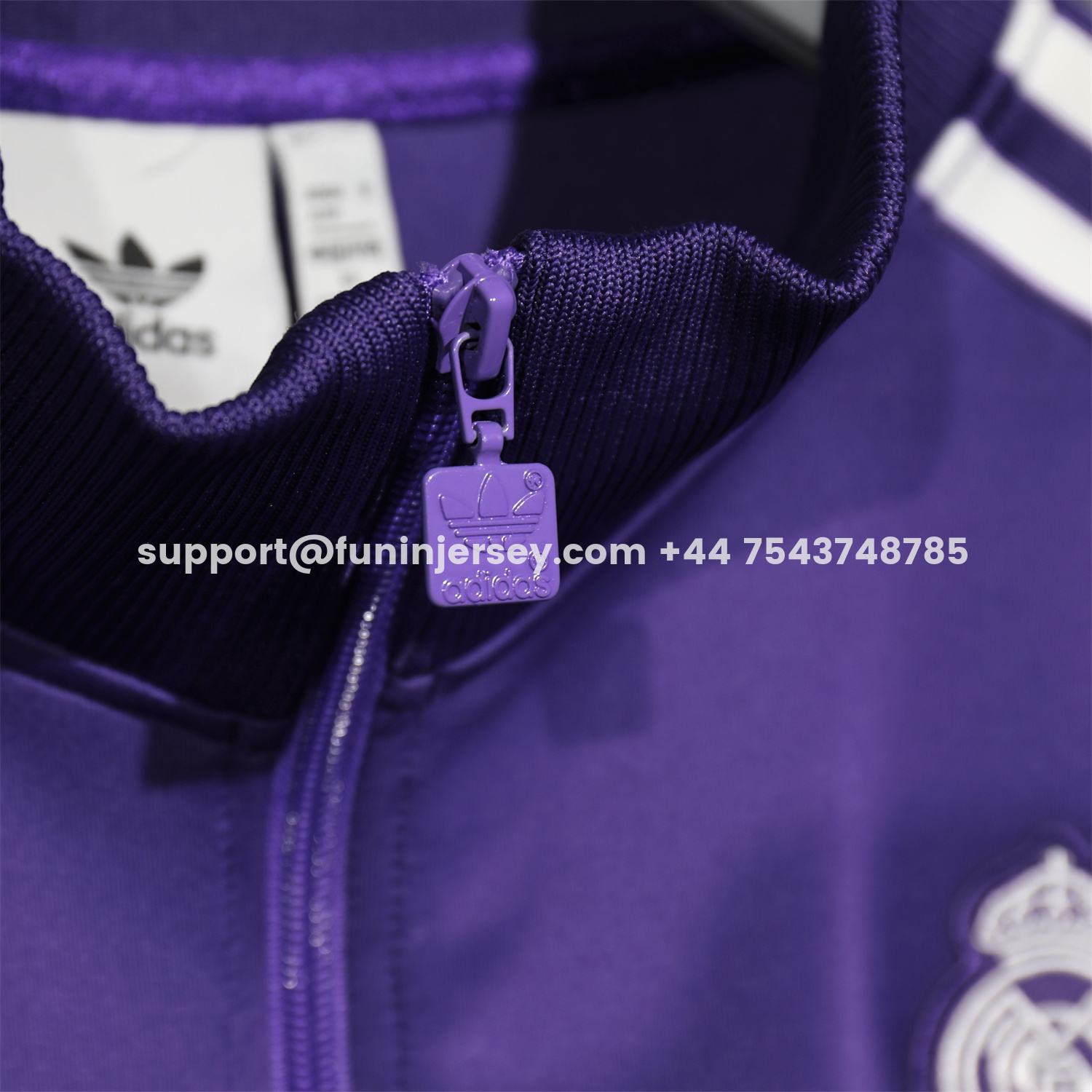 Funinjersey-Real Madrid 25-26 White Lines Training Set - Purple Top and Purple Pants
