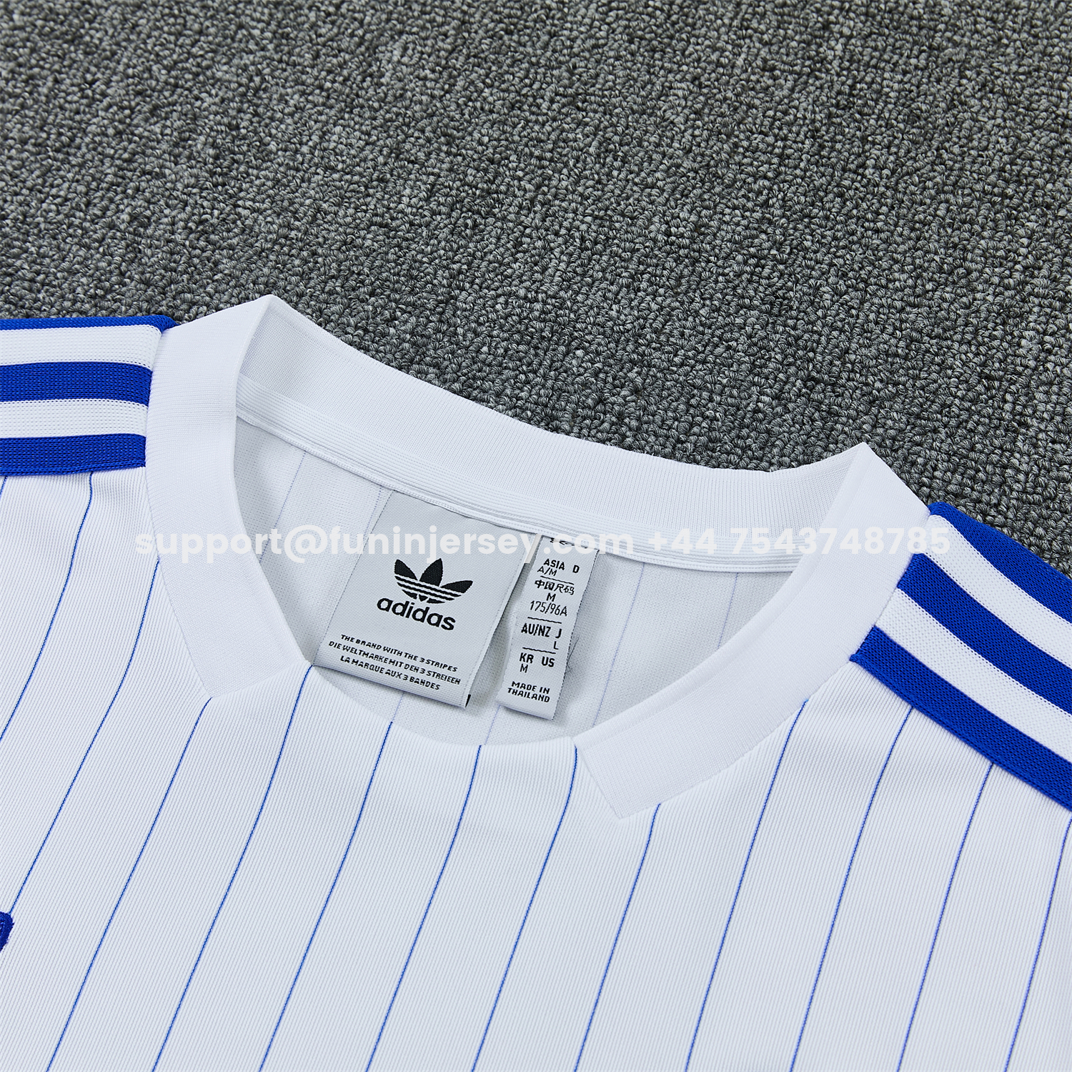 Funinjersey-C.H.E.L.S.E.A 25-26 Retro Style Vest Training Set - White Top & Blue Stripes Pants
