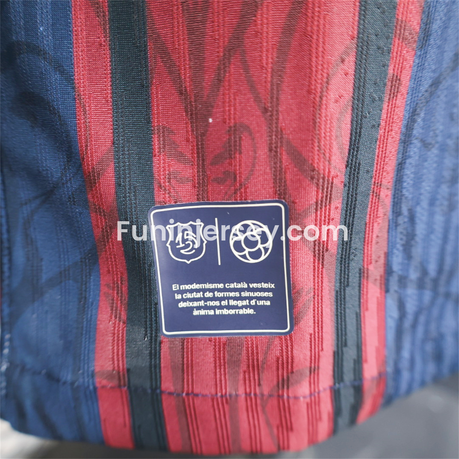 Funinjersey-Barcelona 25-26 125th Anniversary Throwback Long Sleeves Jersey - Player Version