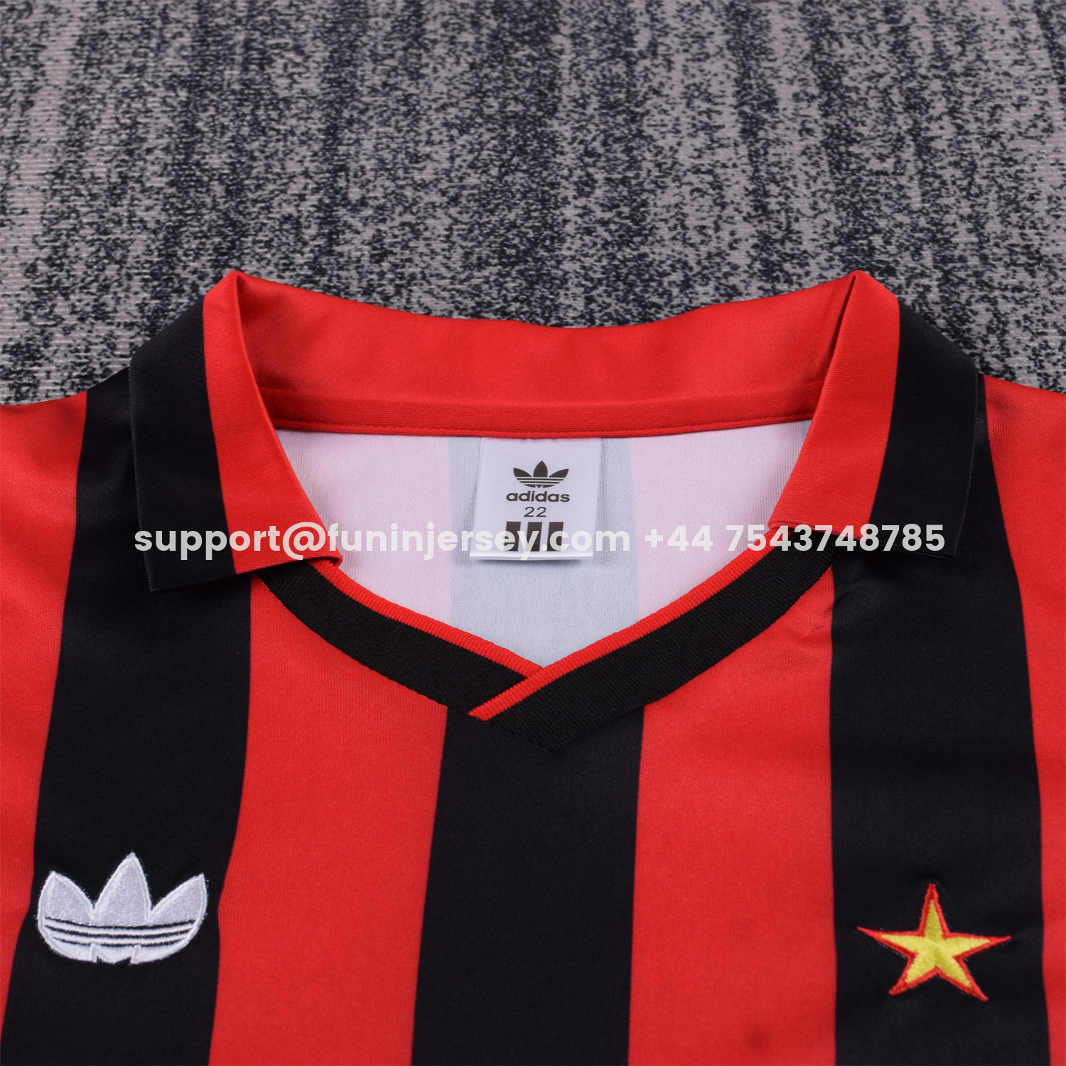 Funinjersey-Retro AC Milan 1990-91 Home Kids Kit