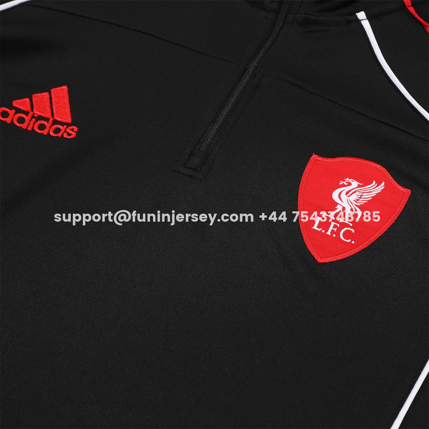 Funinjersey-Liver.pool 25-26 Long Sleeve Training Set - Black Top & Pants