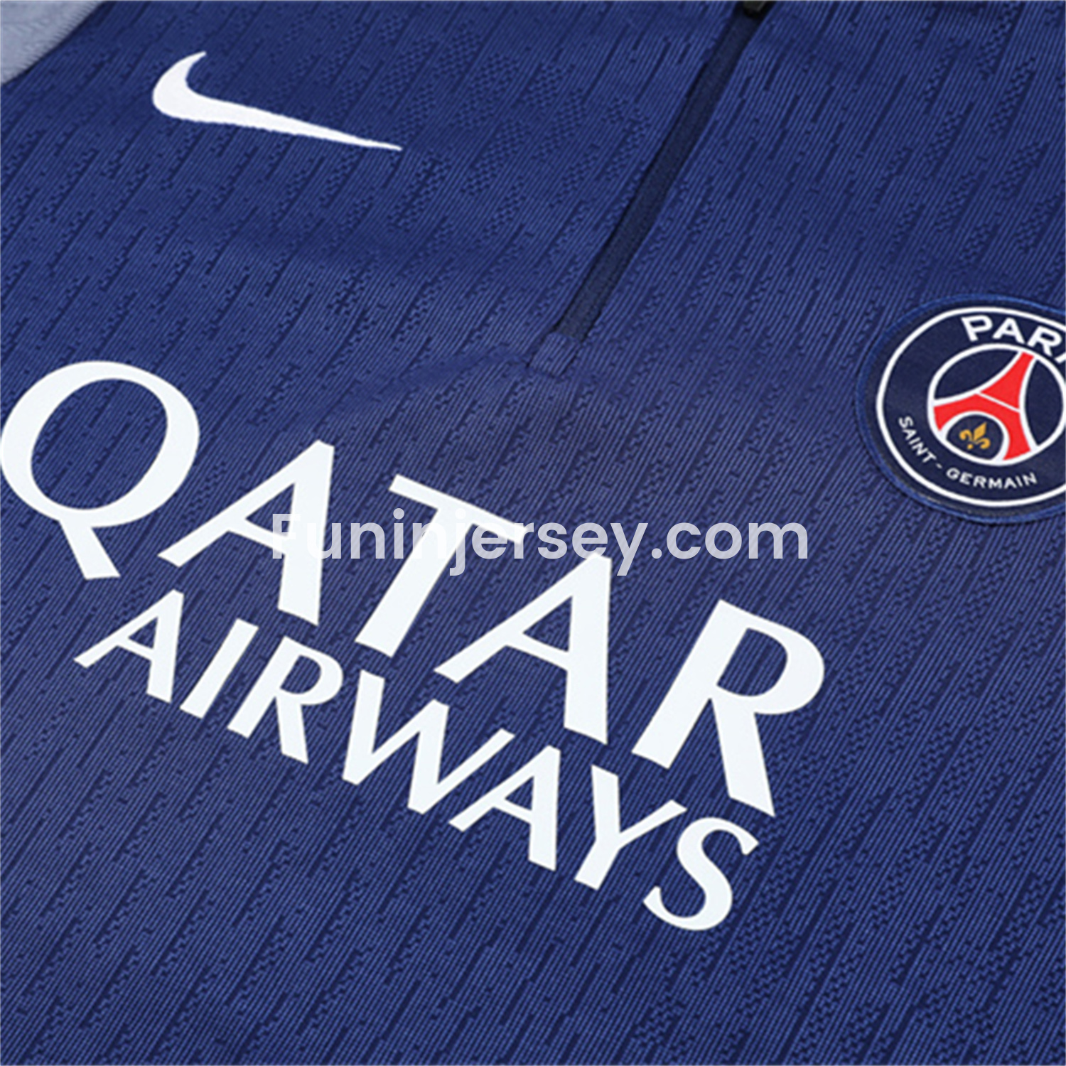 Funinjersey-Paris Saint-Germain PSG 25-26 Kid Long Sleeves Training Set - Royal Blue Gray Sleeves Top & Royal Blue Pants