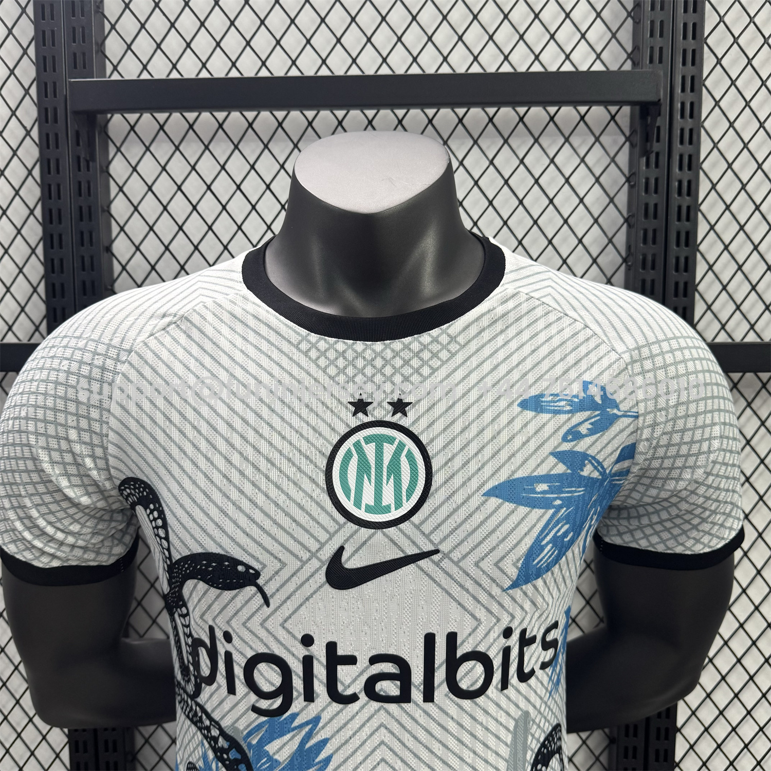 Funinjersey-Inter Milan 25-26 Black Snake Special White Jersey - Player Version