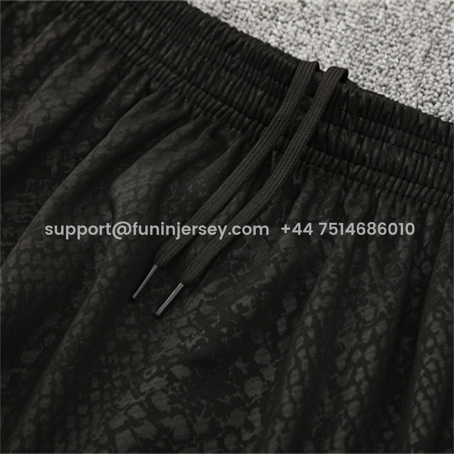 Funinjersey-Barcelona 25-26 X KB Kids Long Sleeve Training Set - Black Top & Black Pants