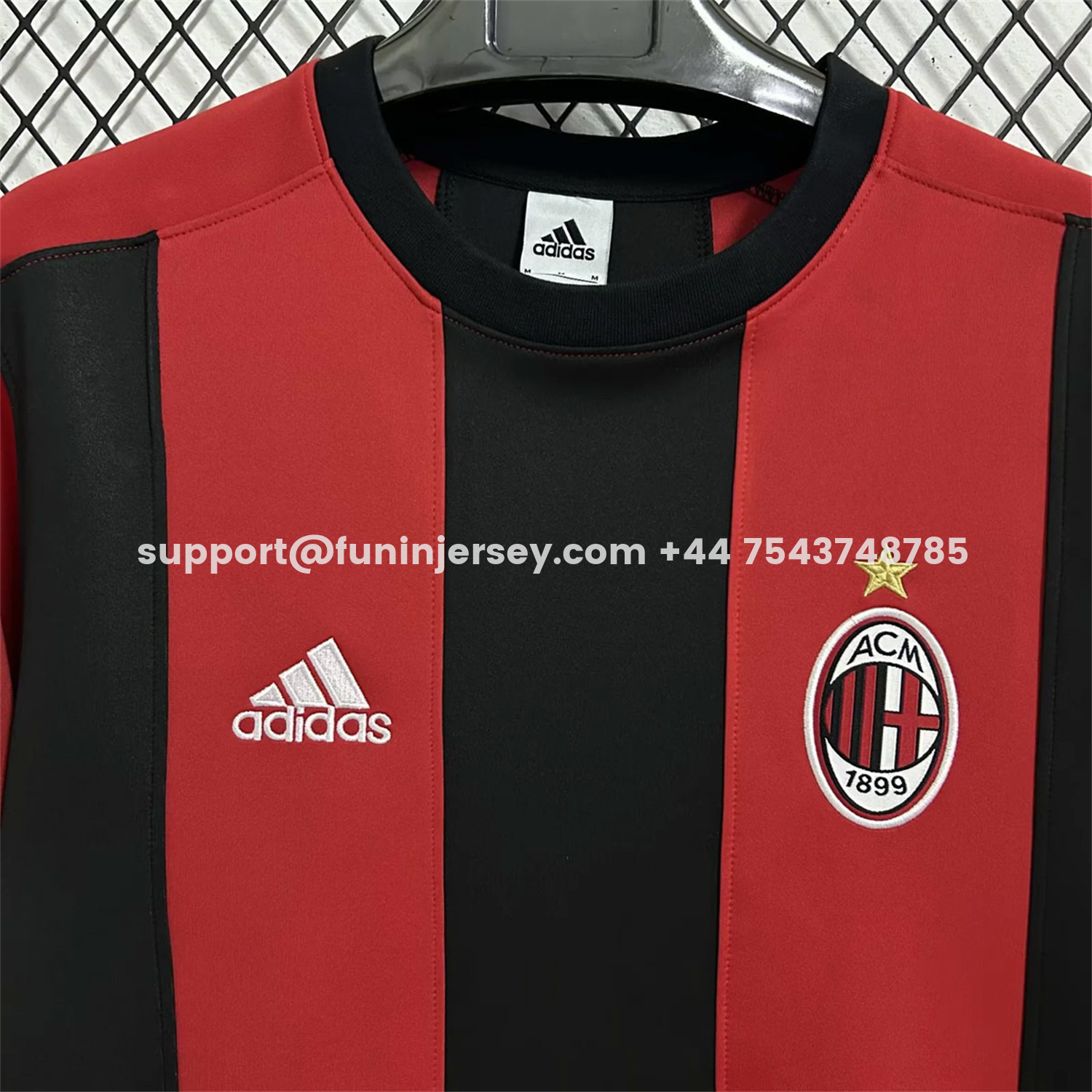 Funinjersey-AC Milan Red Black Stripes Unisex Pullover Hoodieullover Hoodie