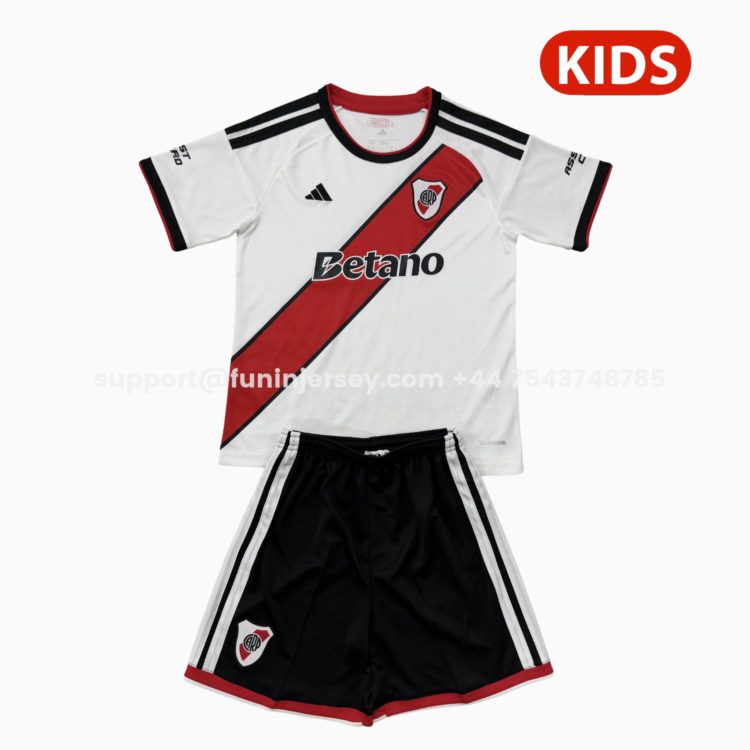 Funinjersey-River Plate 26-27 Home Kids Kit