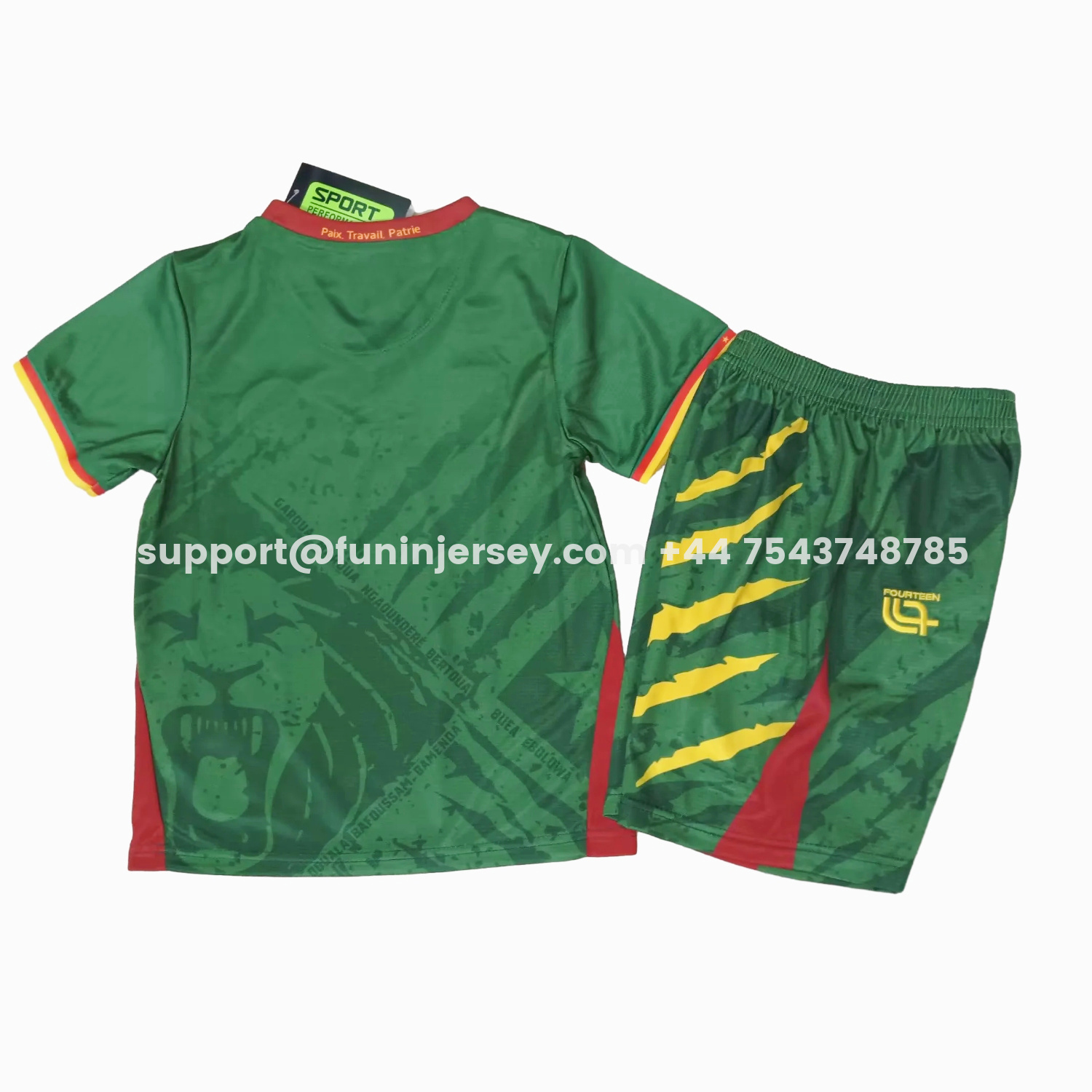 Funinjersey-Cameroon 25-26 Home Kids Kit