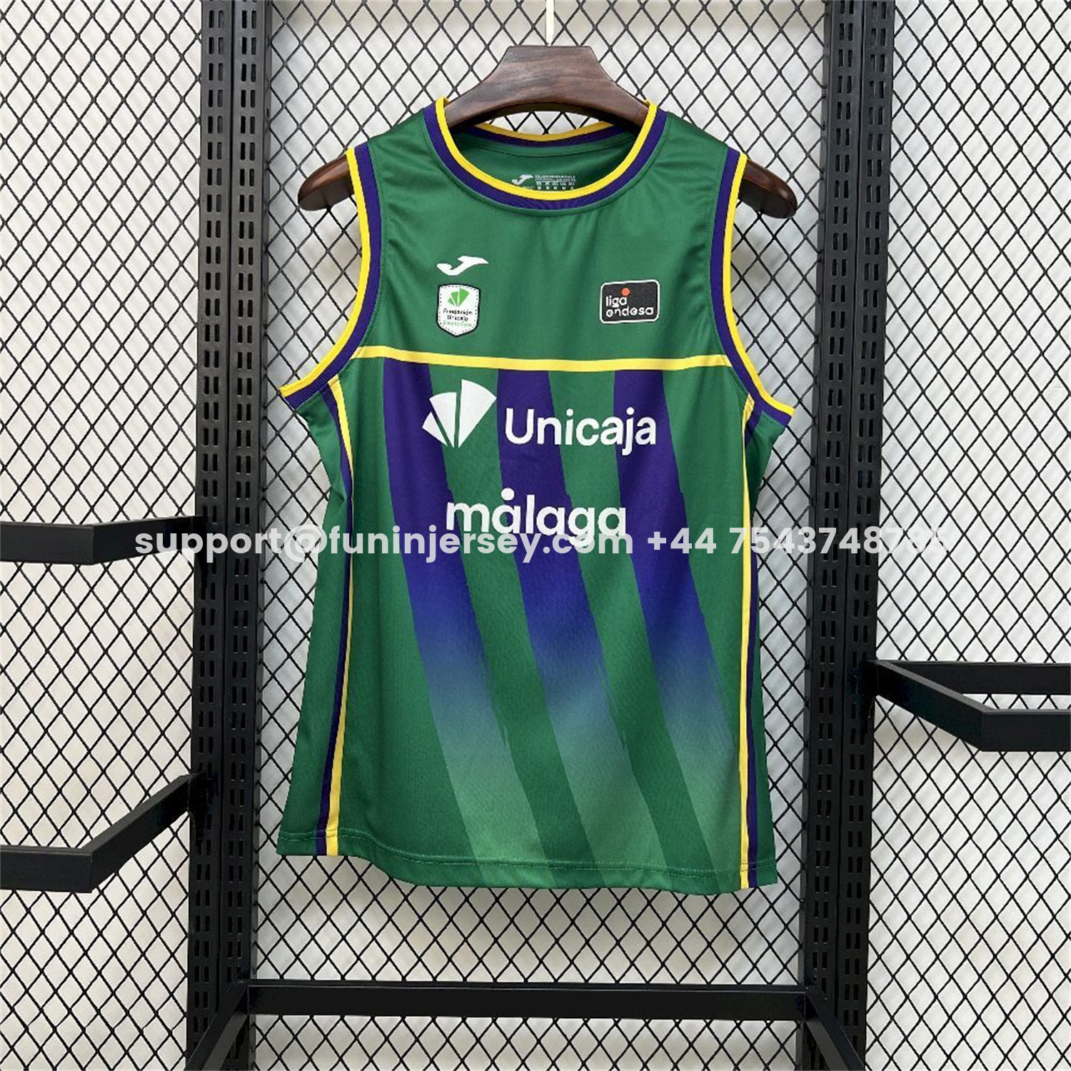 Funinjersey-Malaga 25-26 Green Basketball Training Vest - Fans Version