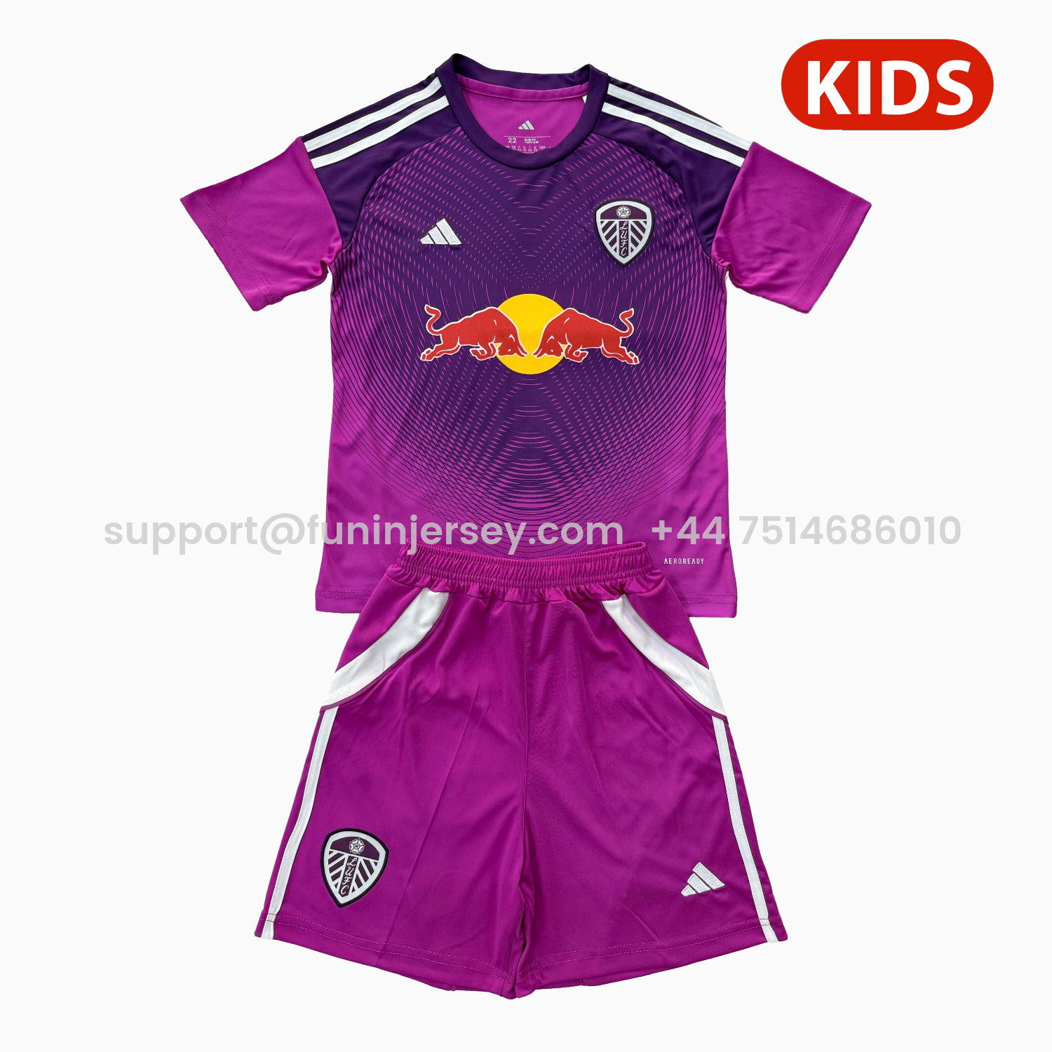 Funinjersey-Leeds United 25-26 Purple Goalkeeper Kids Kit