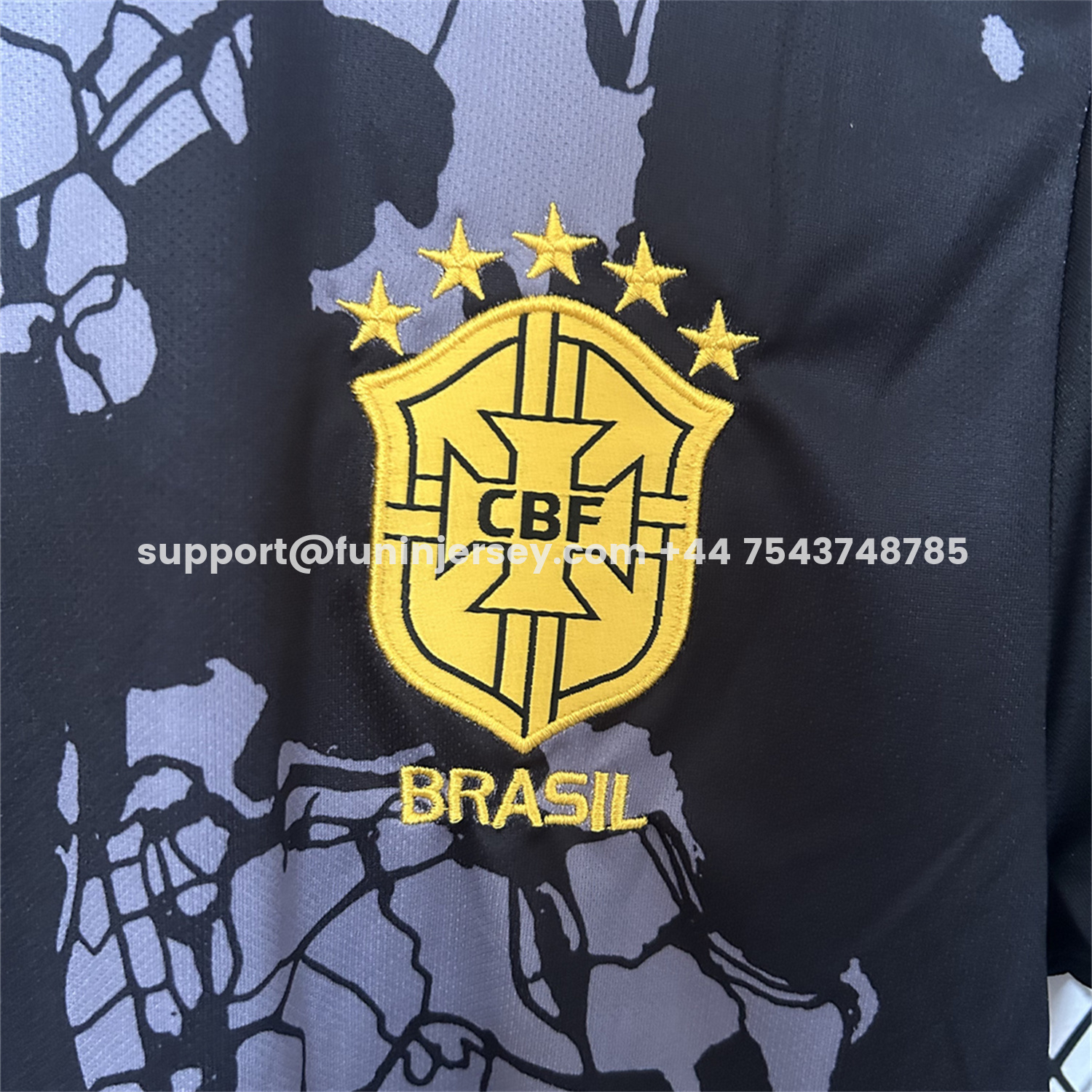 Funinjersey-Brazil 25-26 Grey Jesus Statue Special Black Jersey - Fans Version