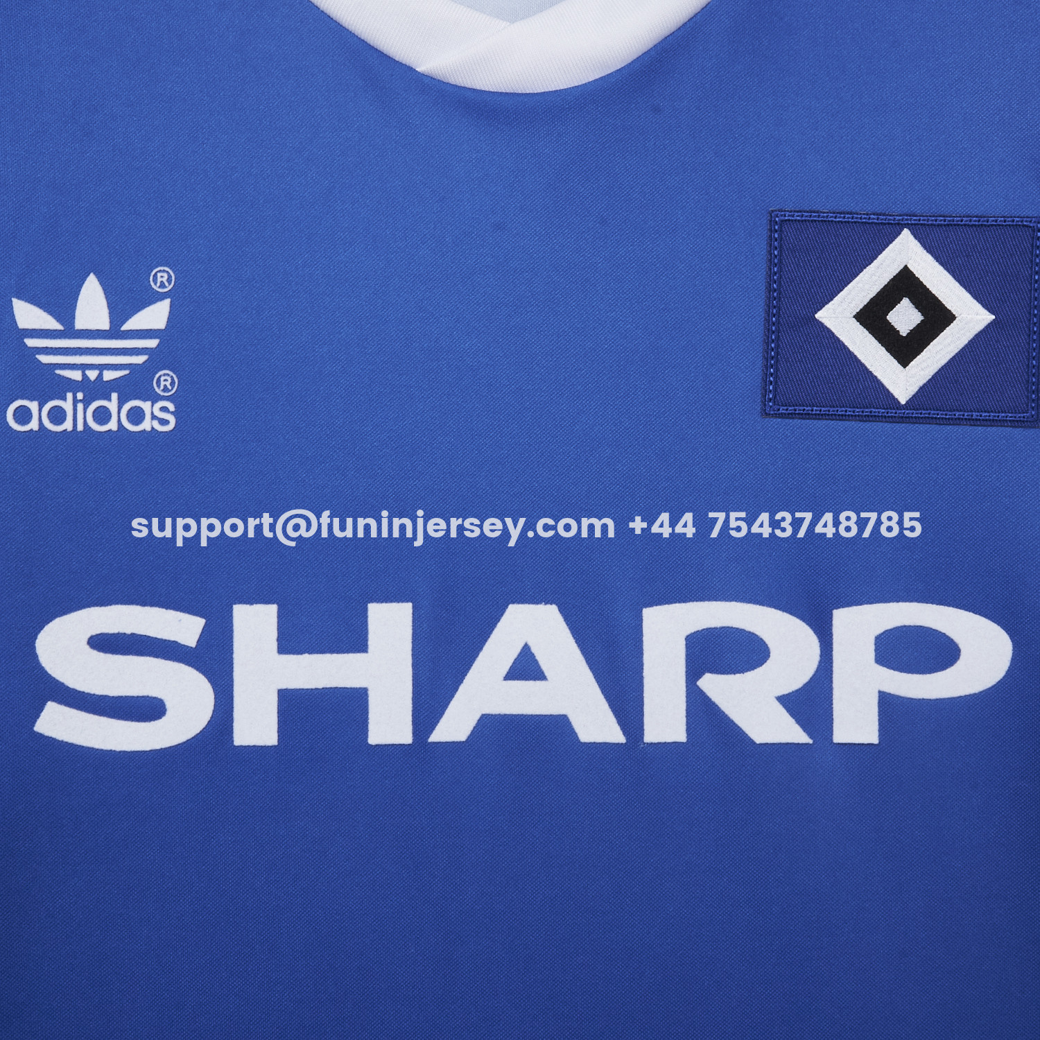 Funinjersey-Retro Hamburger SV 1990-91 Away Blue Jersey