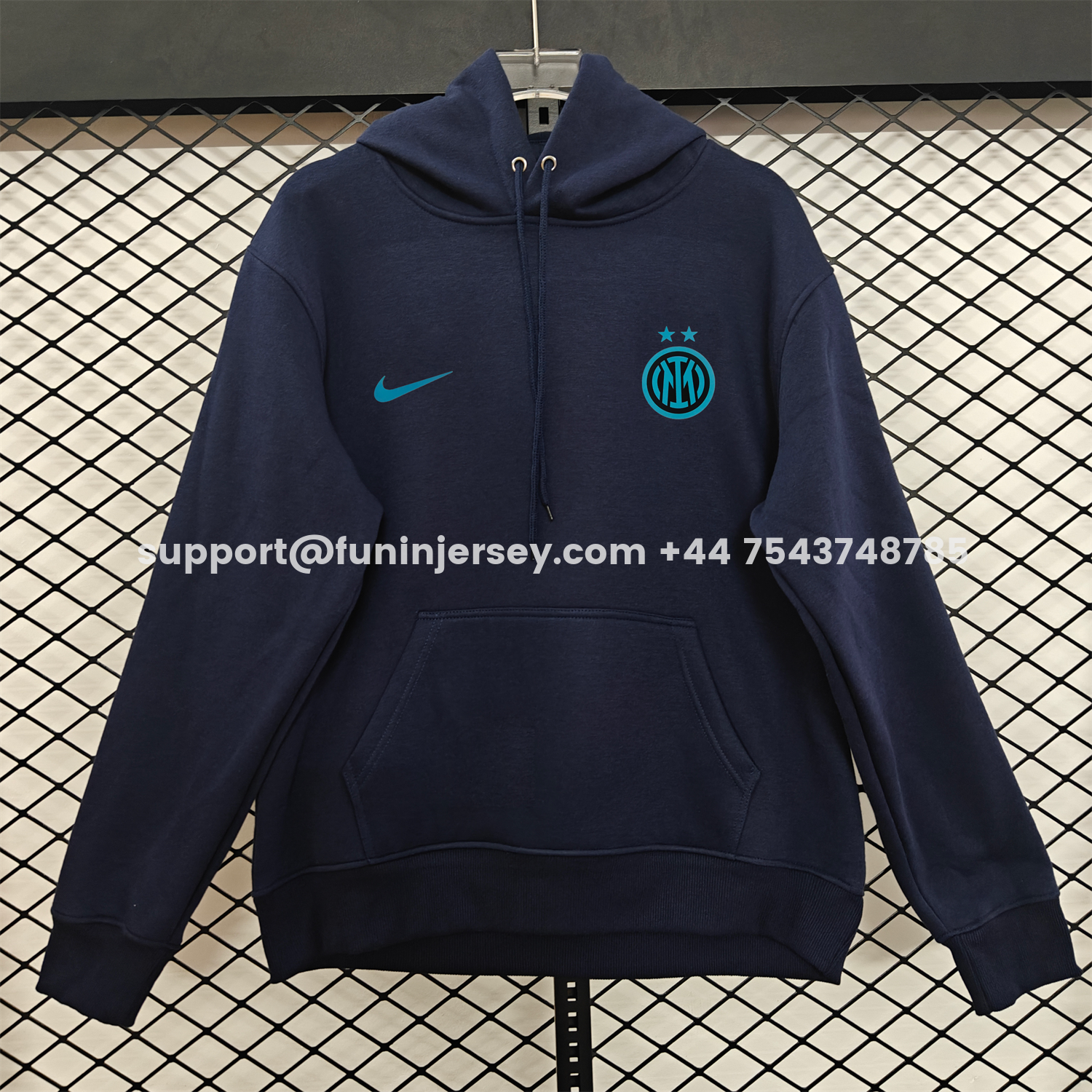 Funinjersey-Inter Milan 25-26 Third Blue Icon Unisex Pullover Hoodie