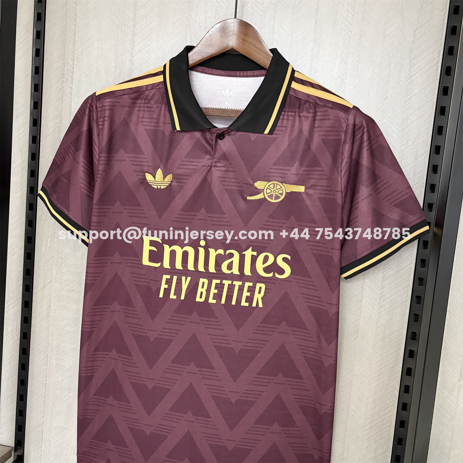 Funinjersey-Arsenal 26-27 Yellow Sponsors Wine Red Special Jersey - Fans Version