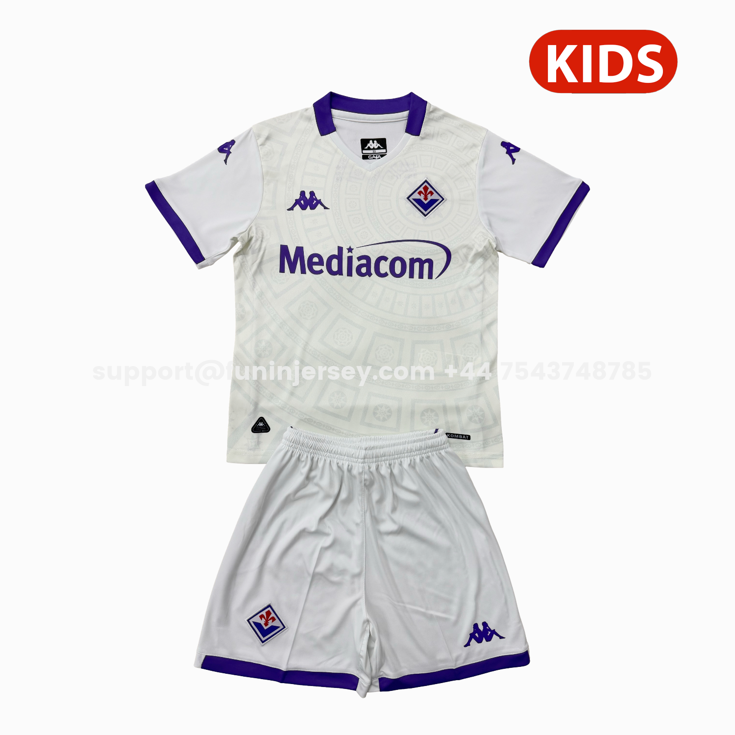 Funinjersey-Fiorentina 25-26 Away Kids Kit