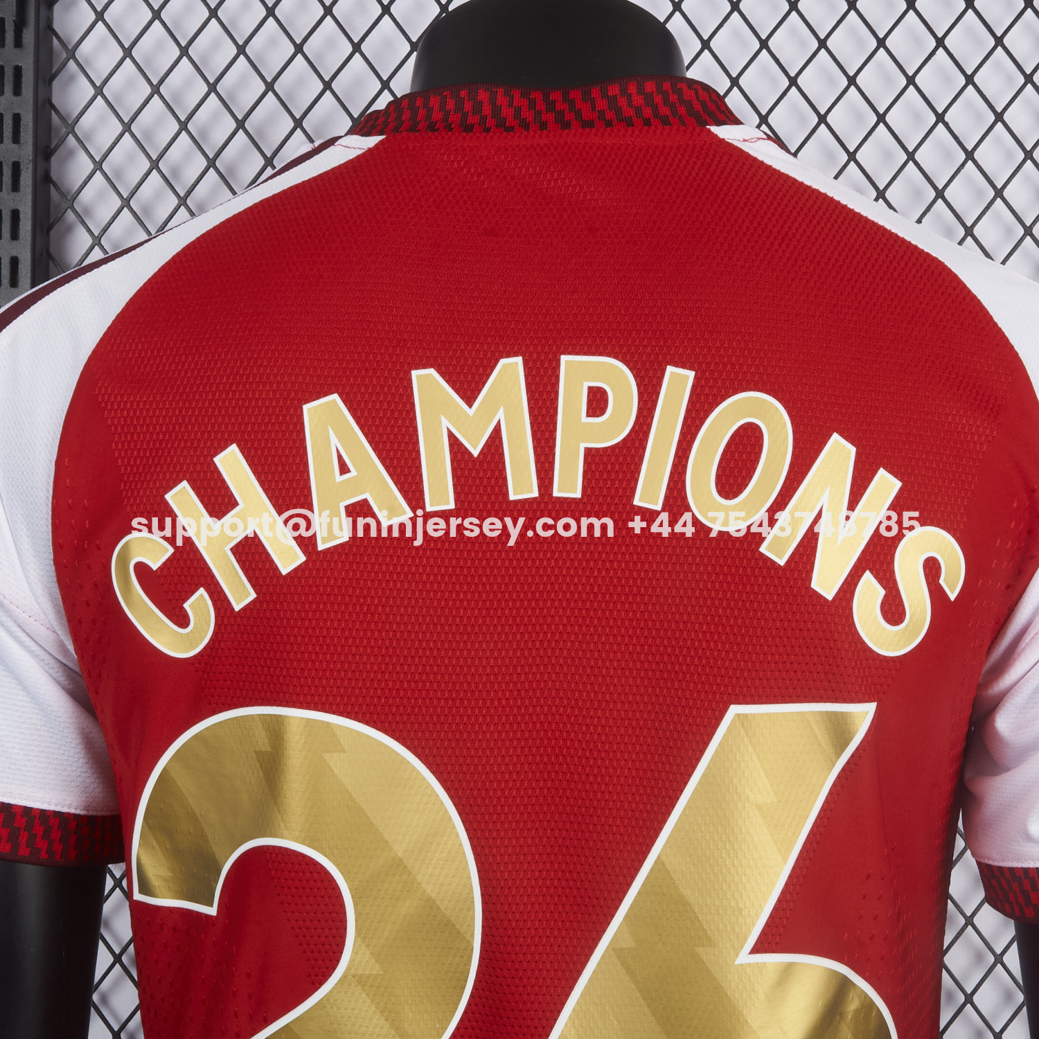 Funinjersey-【Champion 26 Font】Arsenal 26-27 Home Jersey - Player Version