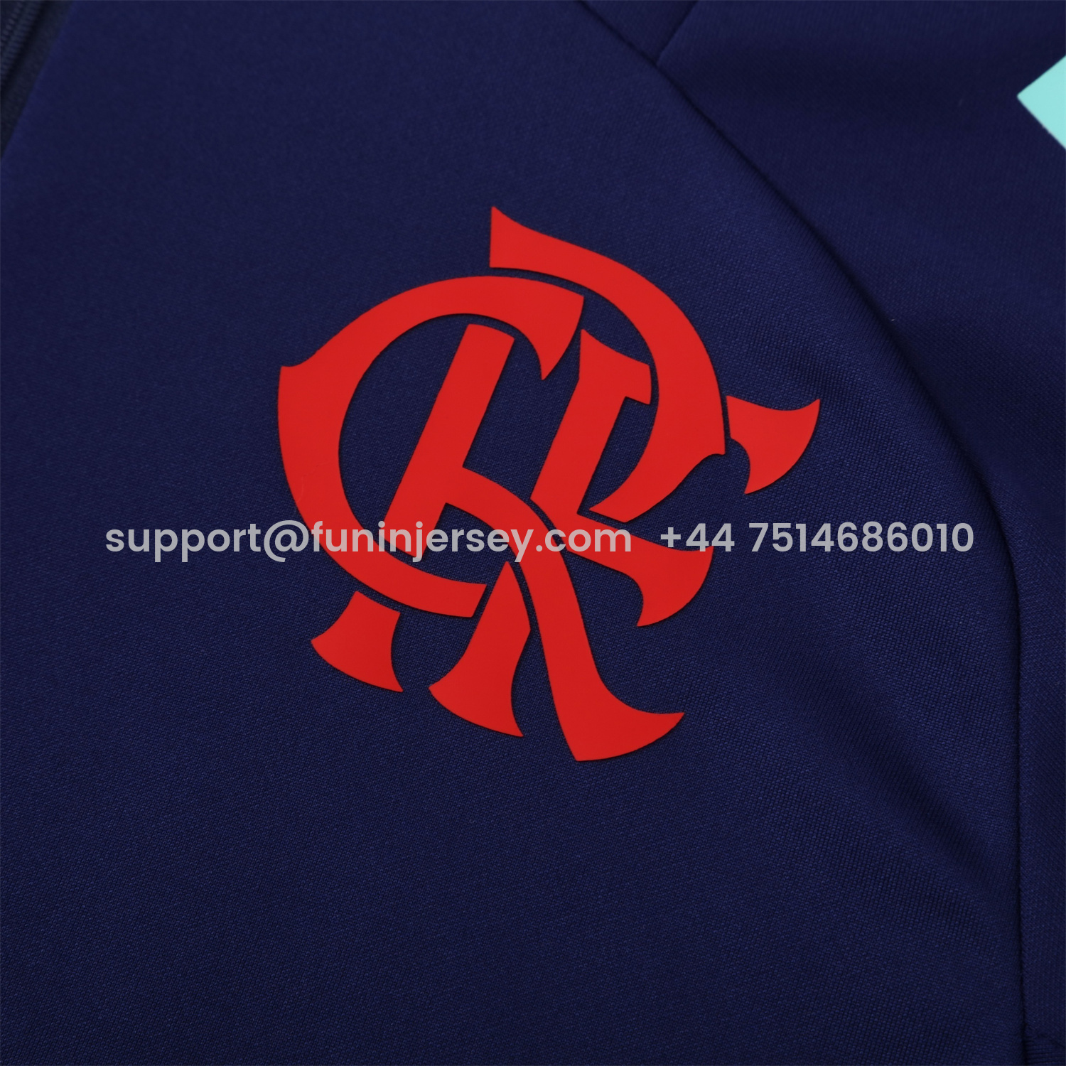 Funinjersey-Flamengo 25-26 Long Sleeve Training Set - Deep Blue Top & Deep Blue Pants
