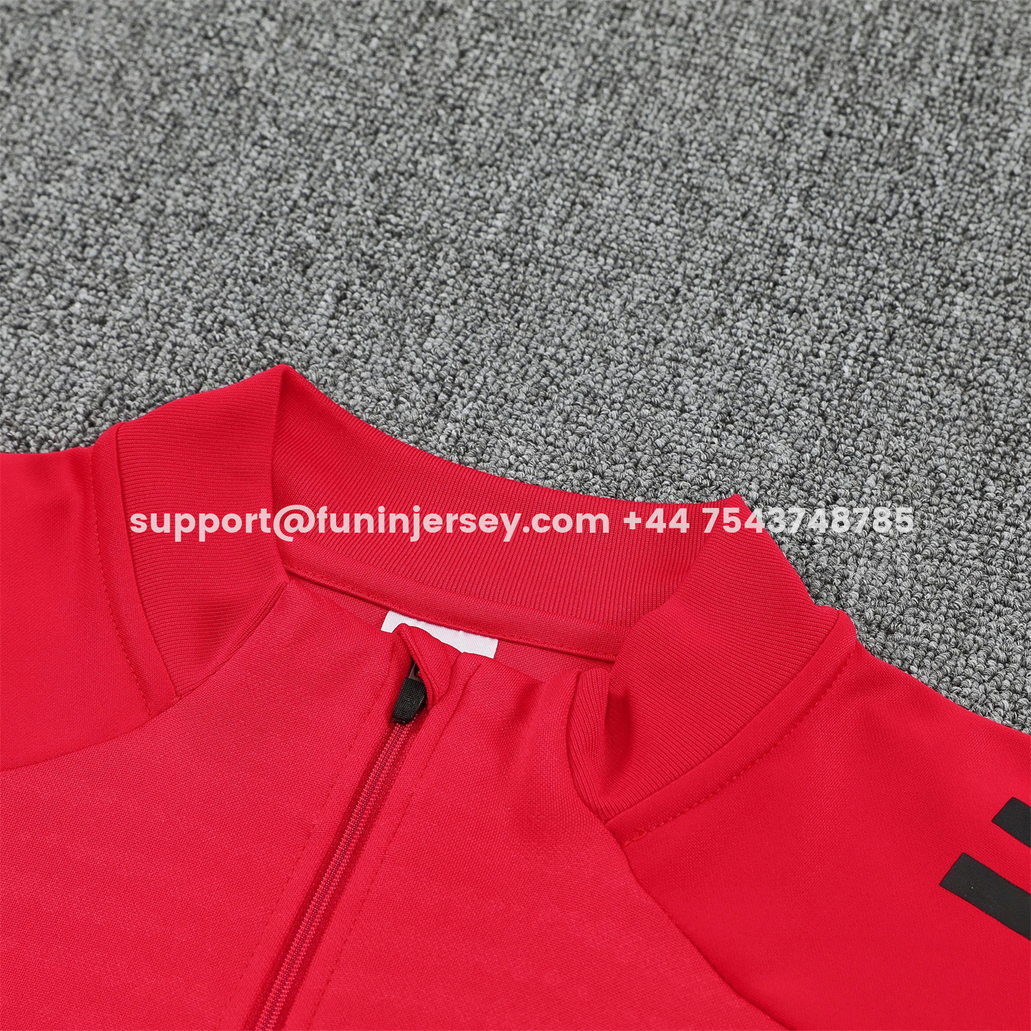 Funinjersey-River Plate 25-26 Long Sleeves Training Set - Red Top & Black Pants