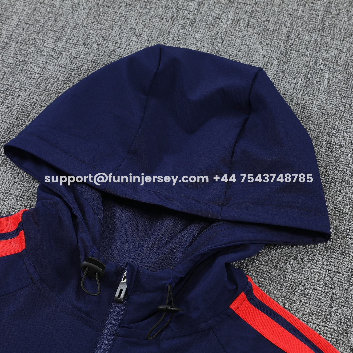 Funinjersey-Colombia 2026 Hooded Windbreaker Training Set - Dark Blue and Pants