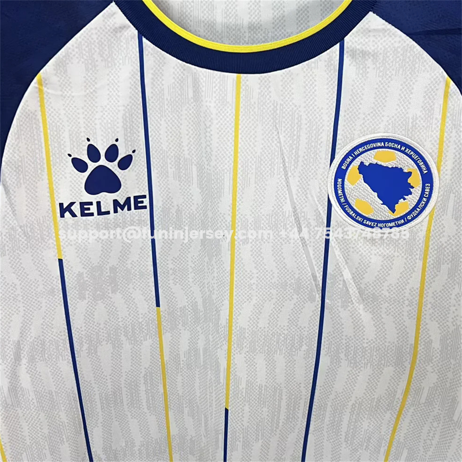 Funinjersey-Bosnia and Herzegovina 2026 Away White Jersey - Fans Version