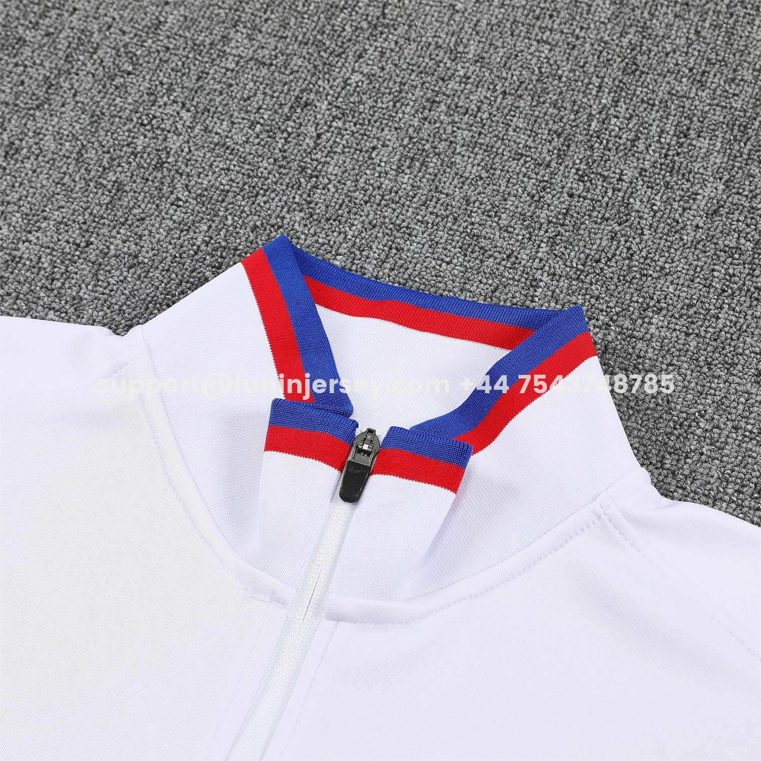 Funinjersey-England 2026 Long Sleeve Training Set - White Top and Blue Pants