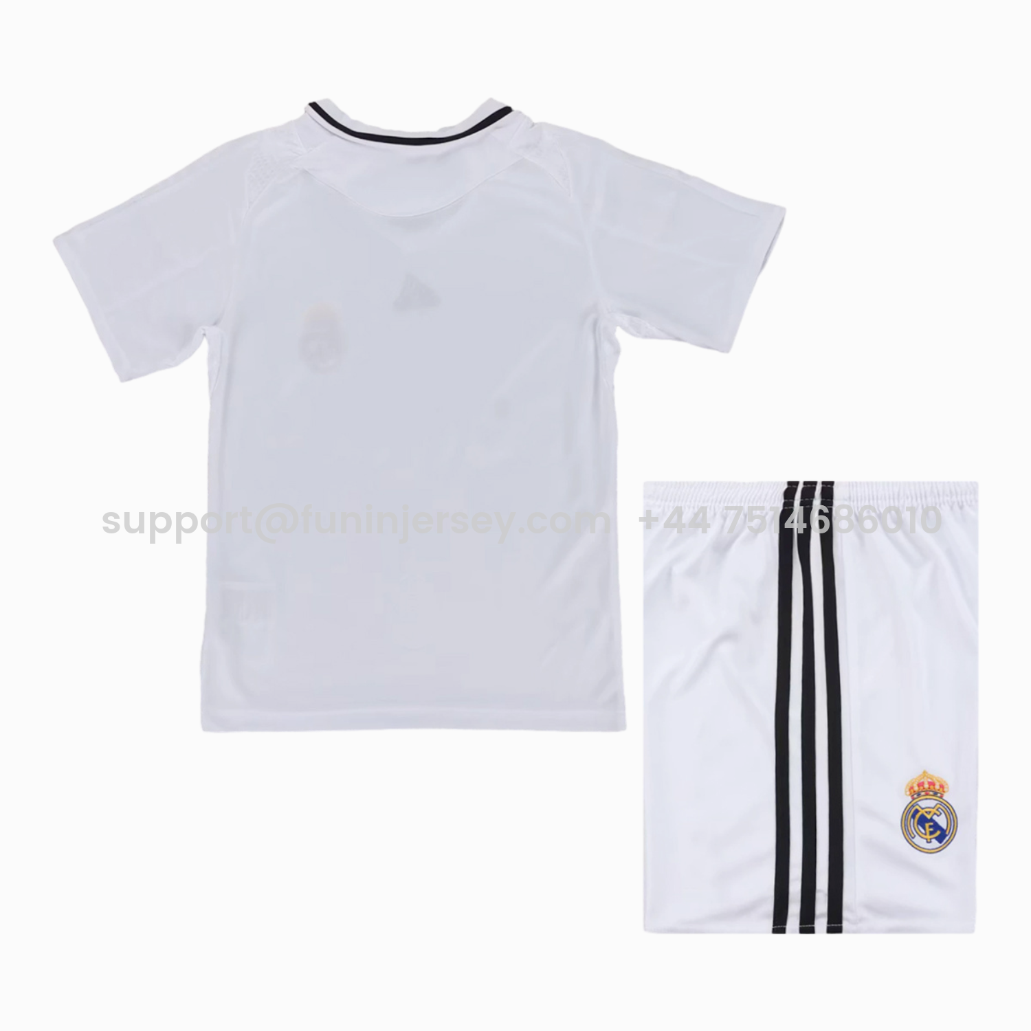 Funinjersey-Retro Real Madrid 2008-09 Home Kids Kit