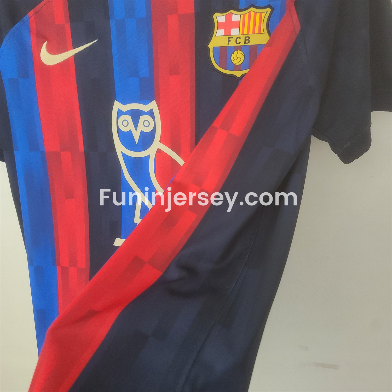 Funinjersey-Retro Barcelona 22-23 Owl Sponsor Home Jersey