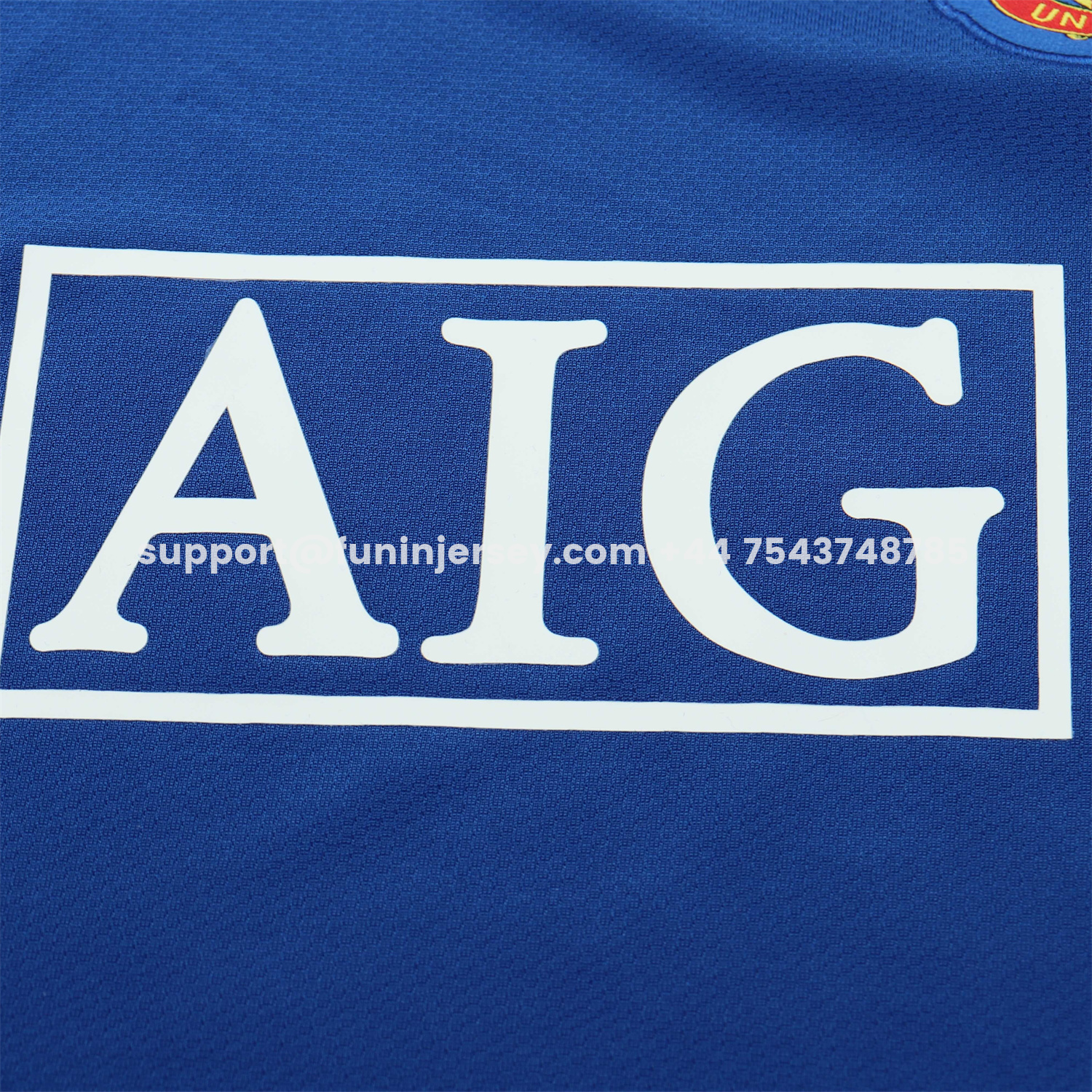 Funinjersey-Retro Manchester United 2008-09 Third Long Sleeves Kids Kit