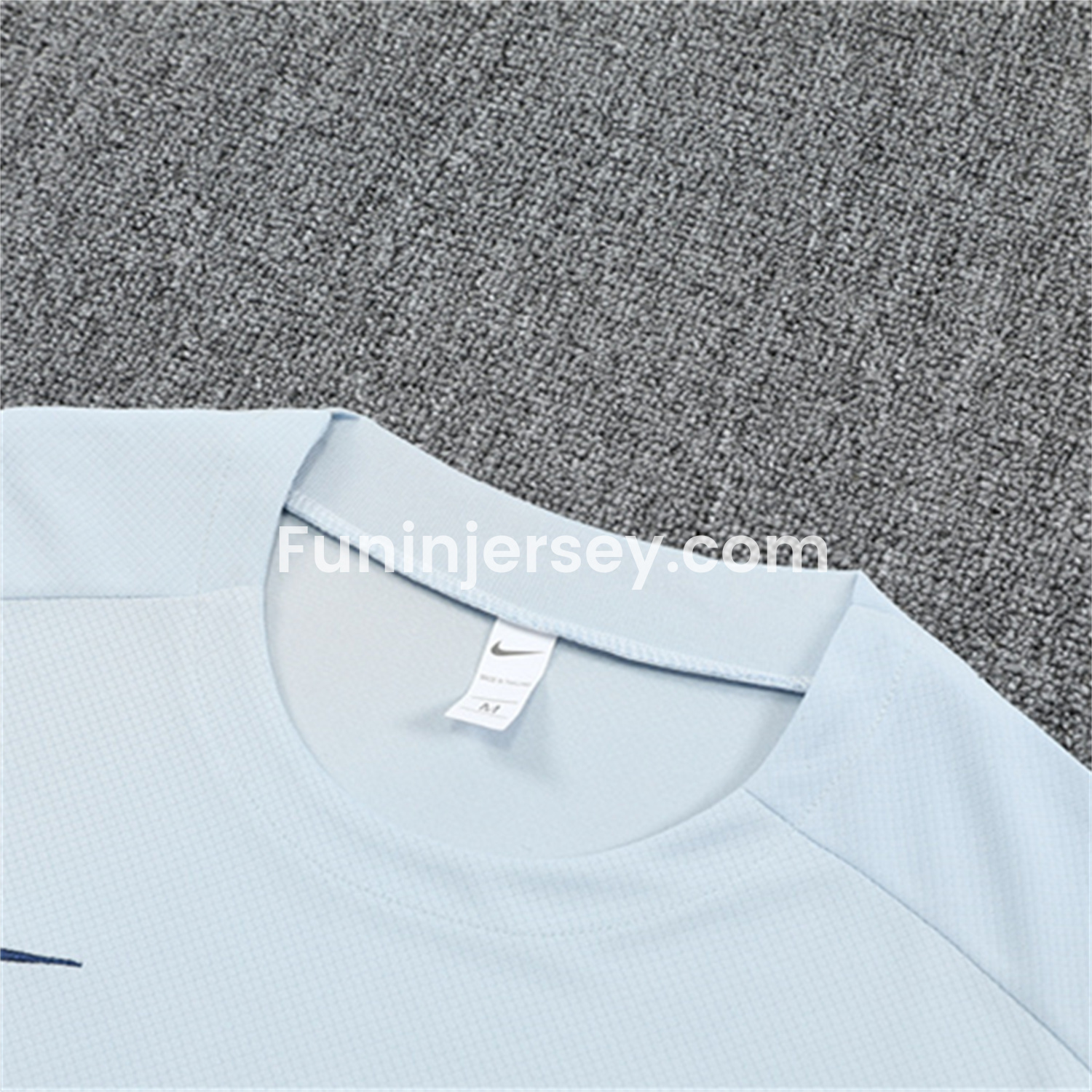 Funinjersey-Inter Milan 25-26 Short-Sleeve Training Set - Light Grey Top & Blue Shorts