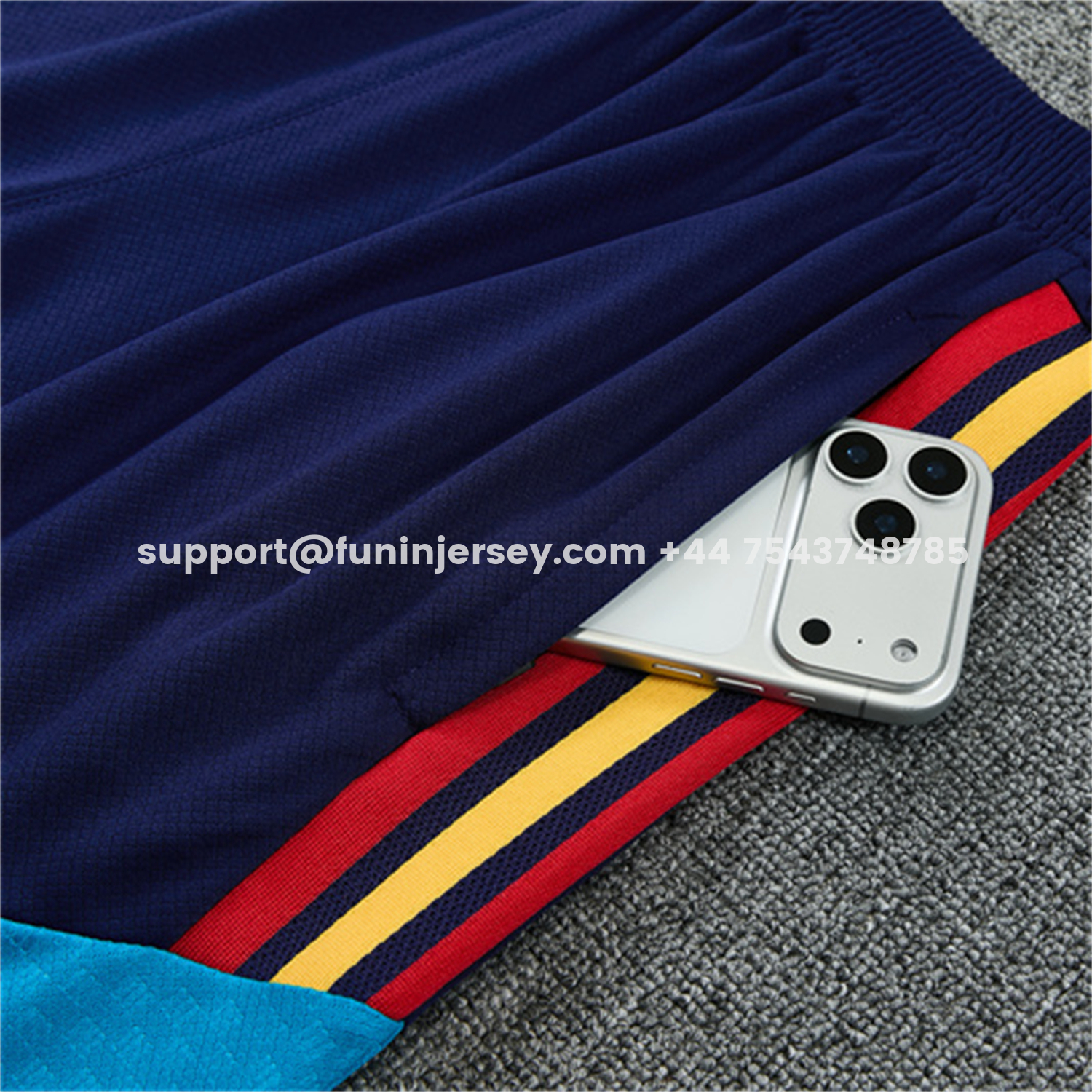 Funinjersey-Spain 2026 Kids Short-Sleeve Training Set - Royal Blue And Yellow Top & Royal Blue Shorts