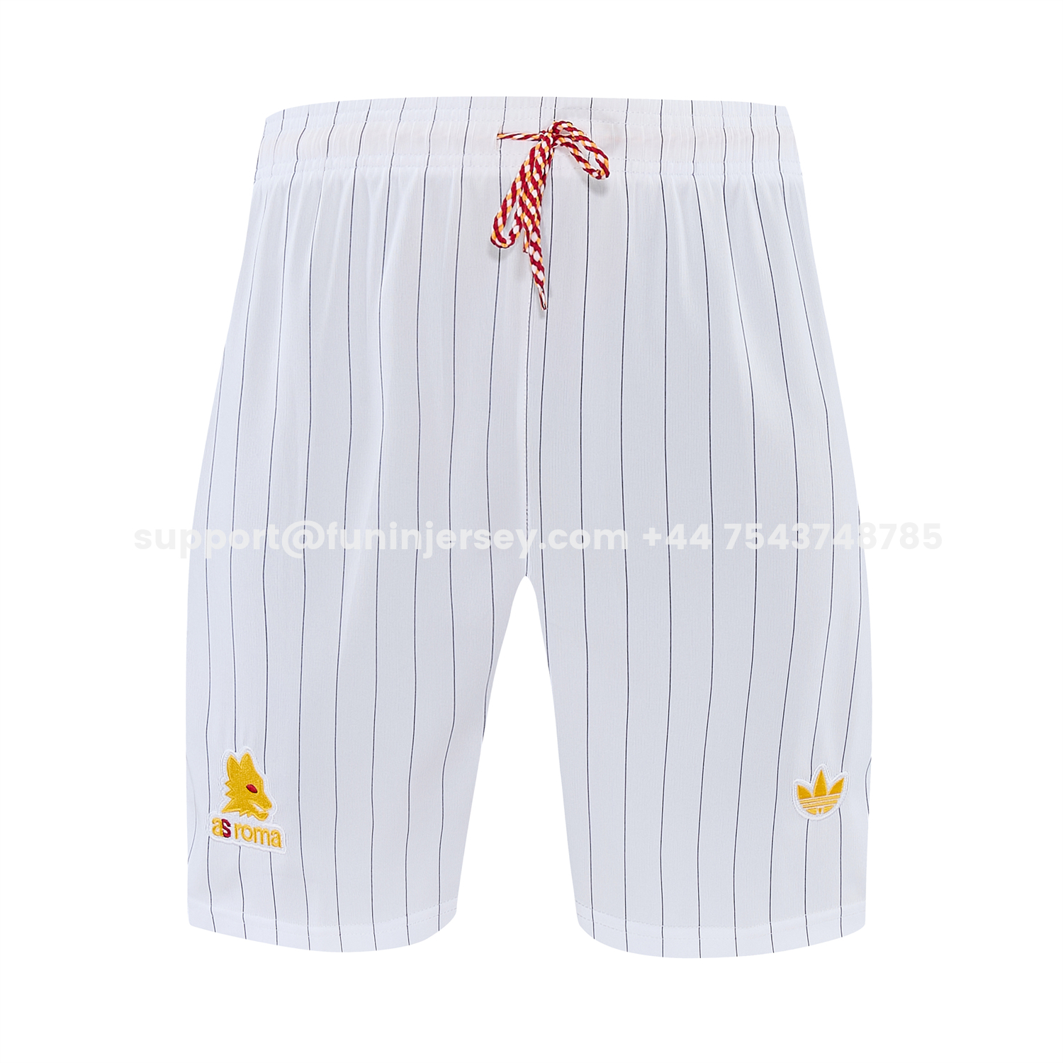 Funinjersey-Roma 25-26 Retro Style Short-Sleeve Training Set - White Top & White Pants