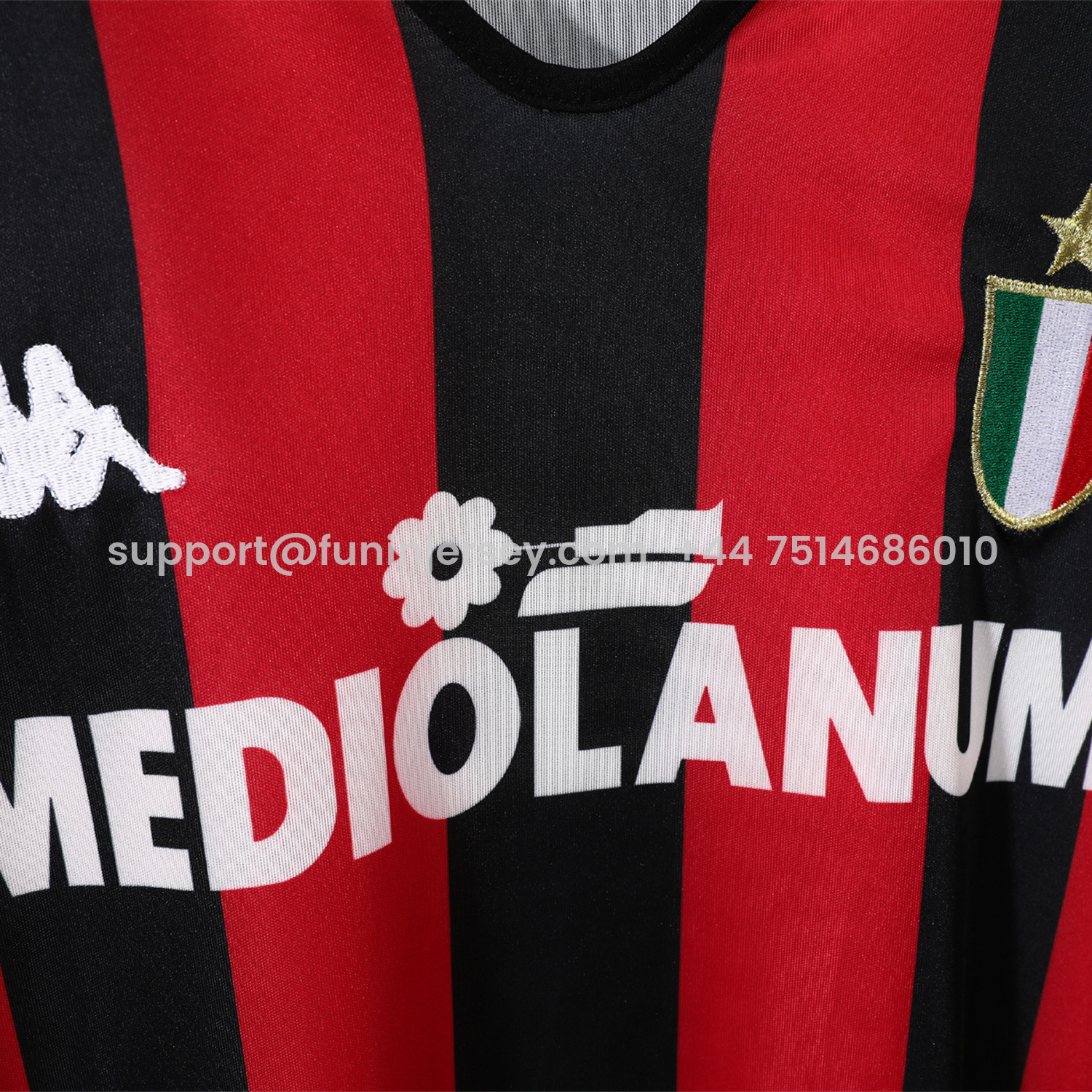 Funinjersey-Retro AC Milan 1988-89 Home Long Sleeves Jersey