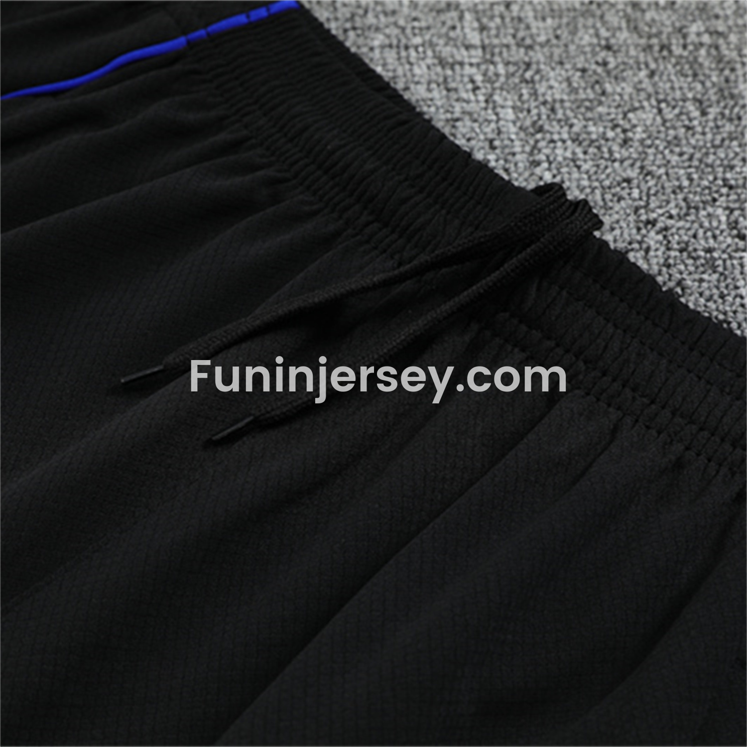 Funinjersey-Real Madrid 25-26 Kid Short-Sleeve Training Set - Blue Black Dragon Top & Black Shorts