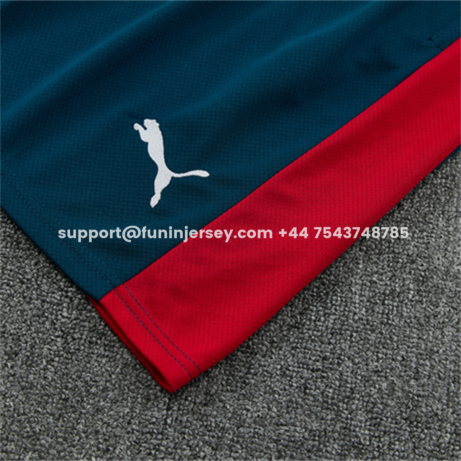 Funinjersey-Portugal 2026 Short-Sleeve Training Set - White With Red And Green Accents Top & Dark Blue With A Red Stripe Pants
