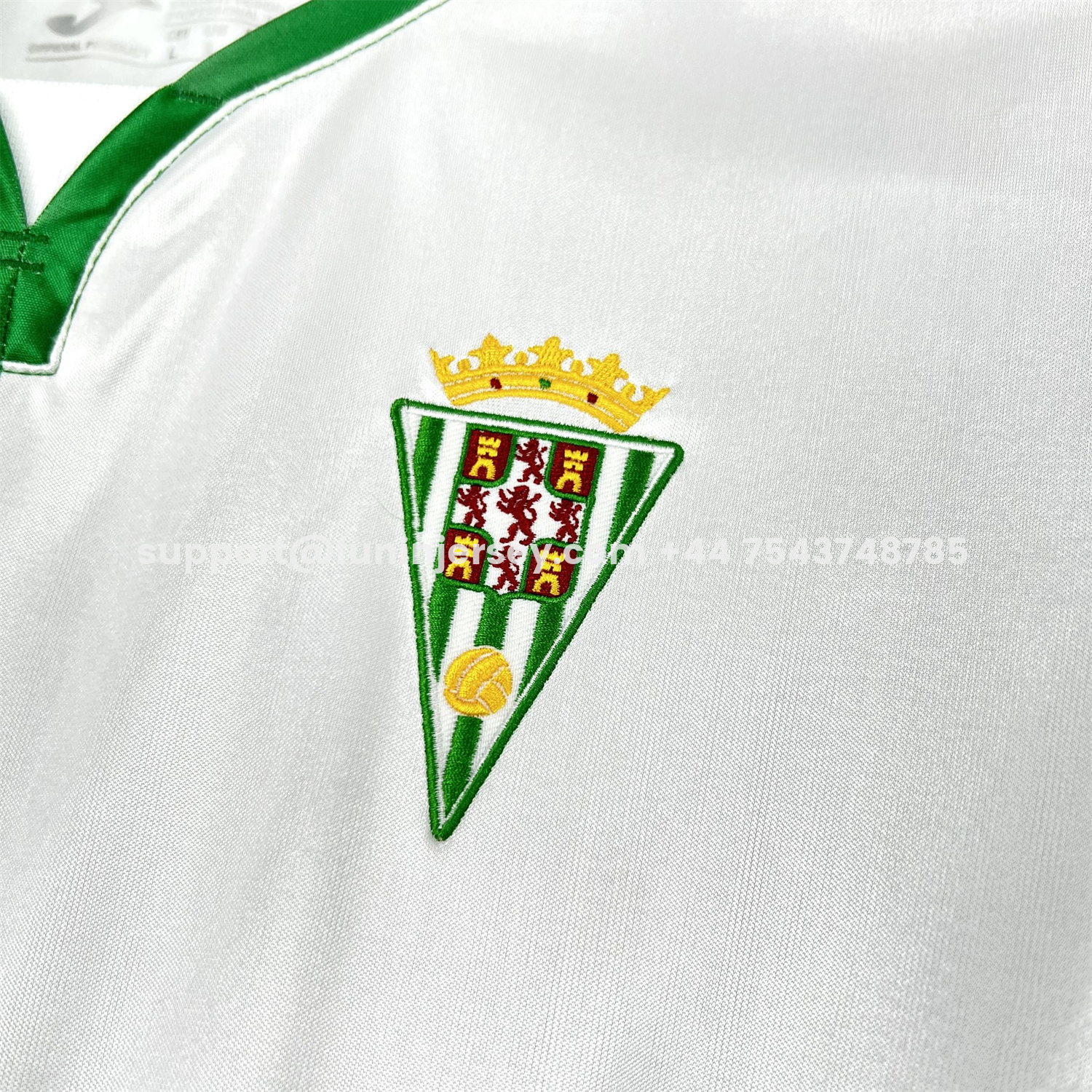 Funinjersey-Cordoba 25-26 Retro Style Green And White Half Jersey - Fans Version