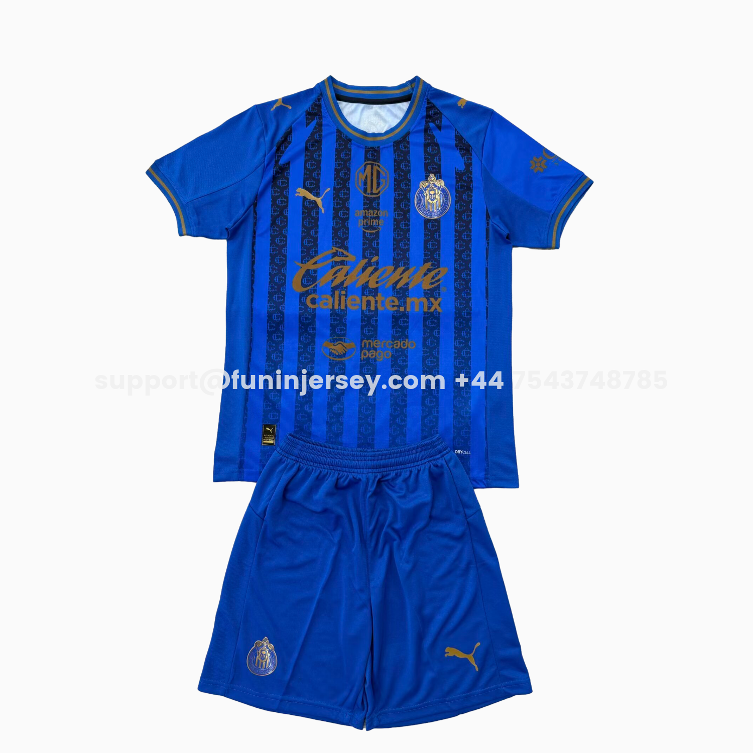 Funinjersey-Chivas de Guadalajara 25-26 Third Blue Men's Adult Jersey Set - Fans Version