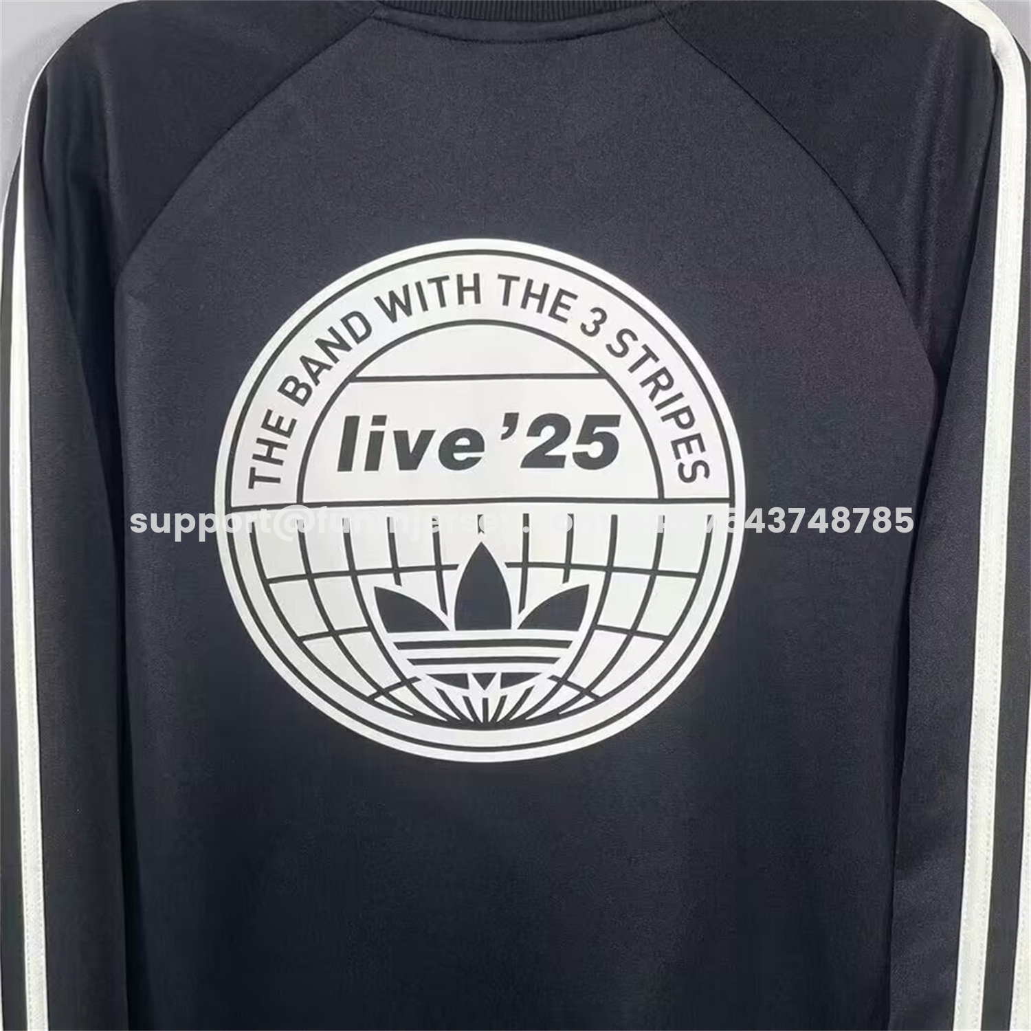Funinjersey-Adidas 25-26 Oasis Originals Tour Black Long Sleeves Jersey - Fans Version
