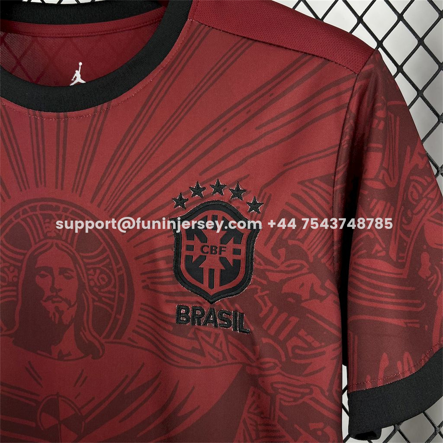 Funinjersey-Brazil 25-26 Jordan Maroon Deep Red Special Edition Jersey - Fans Version