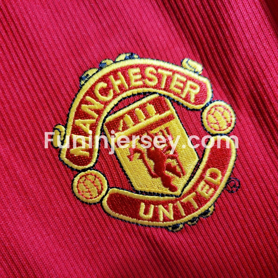 Funinjersey-Retro Manchester United 98-99 Home Long Sleeve Jersey