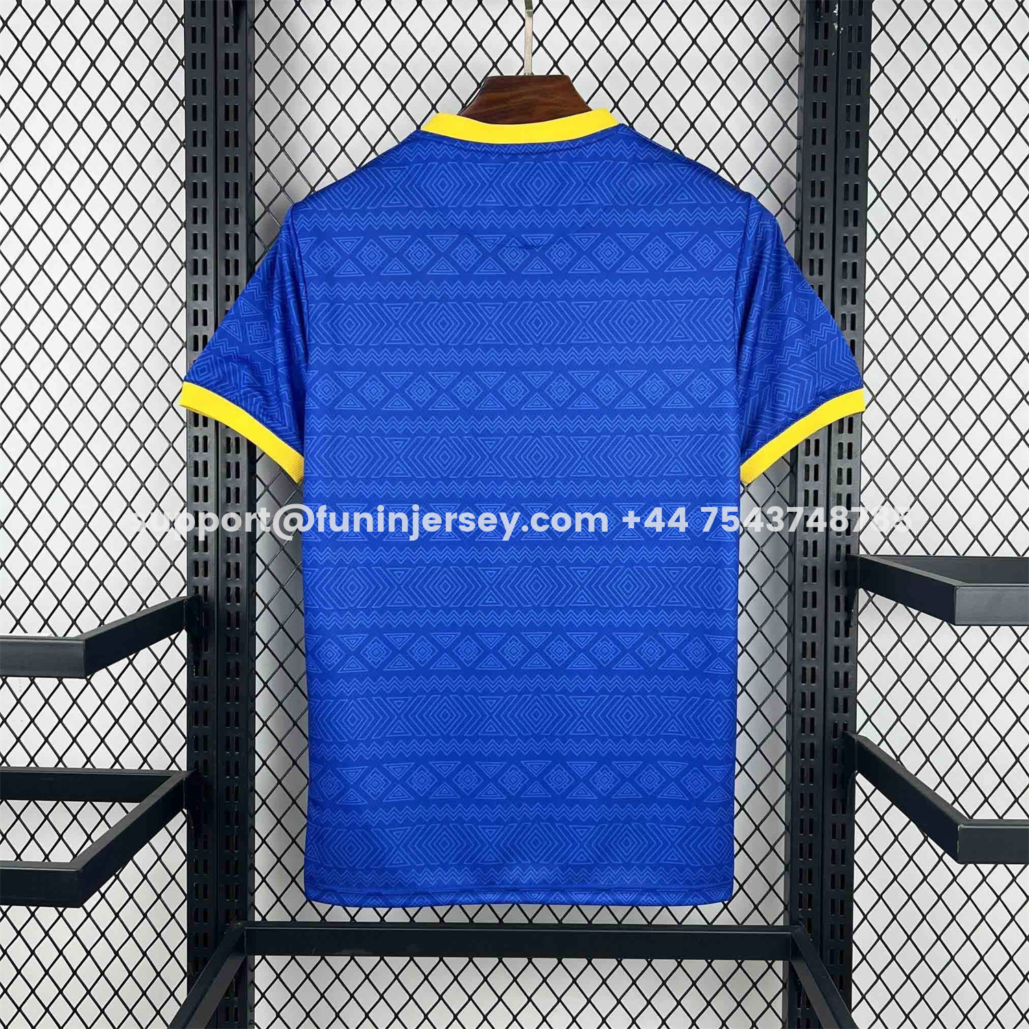 Funinjersey-Brazil 2026 Diamond Texture Blue Special Jersey - Fans Version