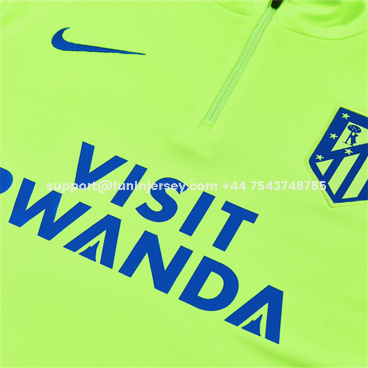 Funinjersey-Atletico Madrid 26-27 Long Sleeves Training Set - Neon Green Top & Black Pants