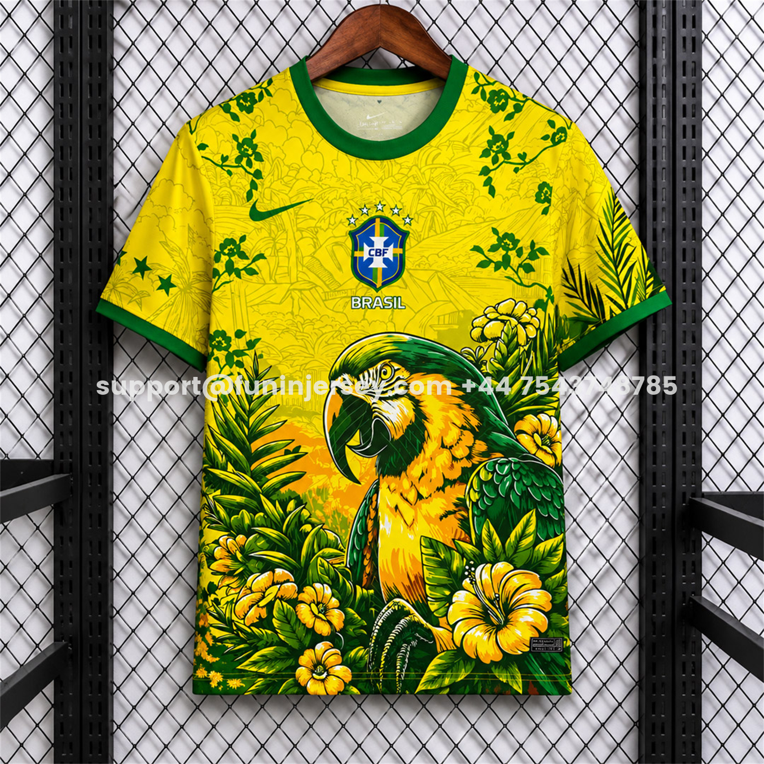 Funinjersey-Brazil 2026 Parrot Yellow Special Jersey - Fans Version