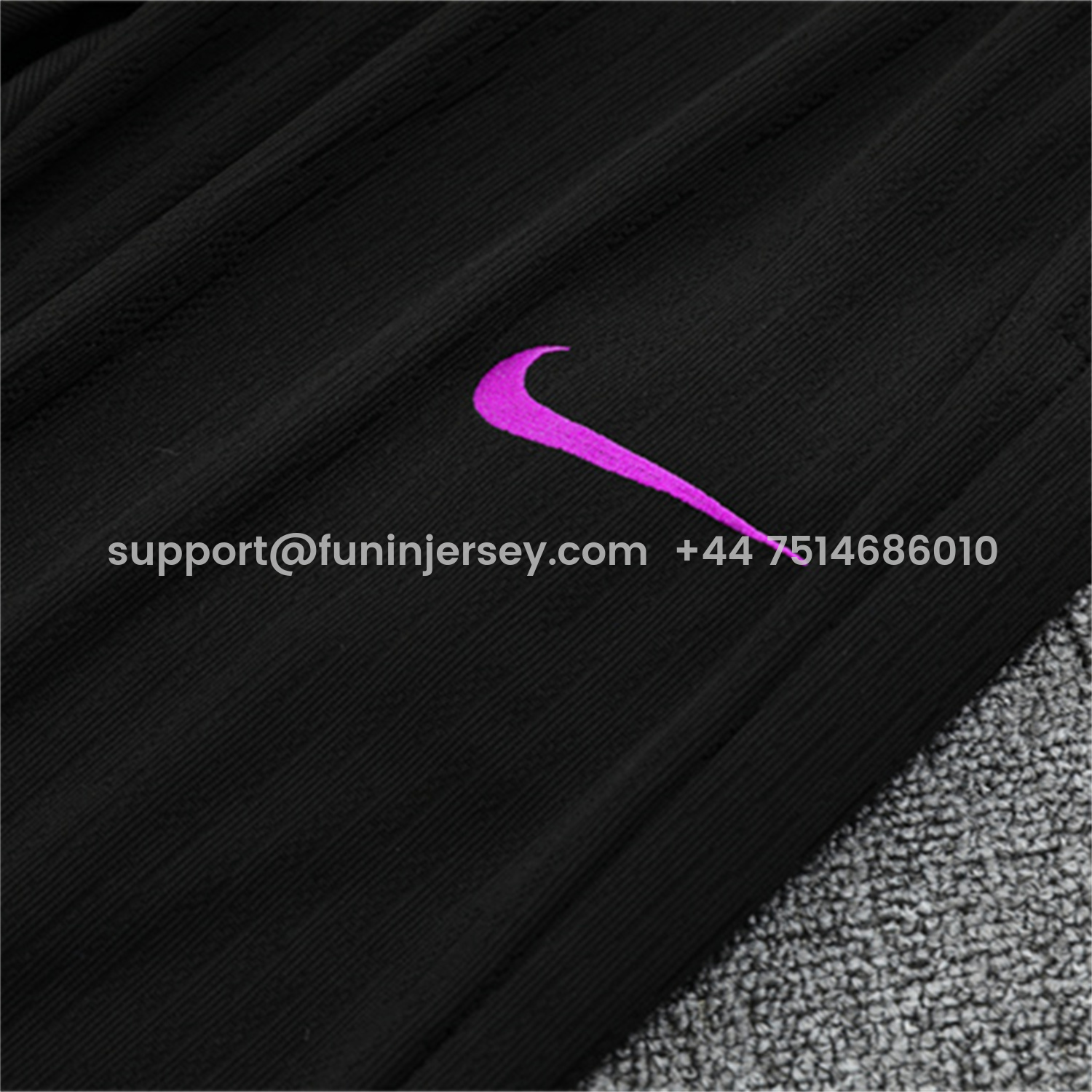 Funinjersey-England 25-26 Kids Long Sleeve Training Set - Player Version - Black Top and Pants