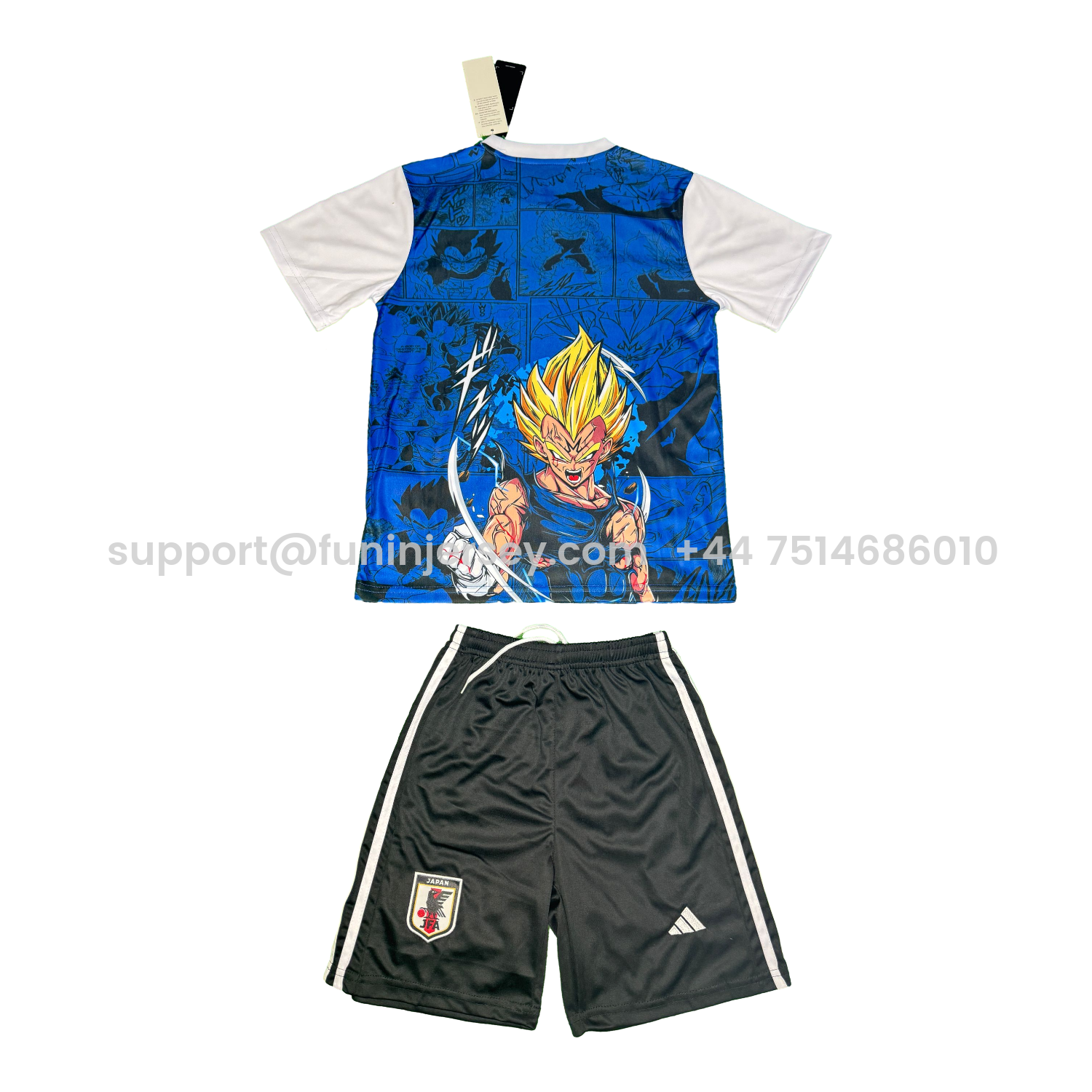 Funinjersey-Japan 25-26 Vegeta Blue And Black Special Kids Kit