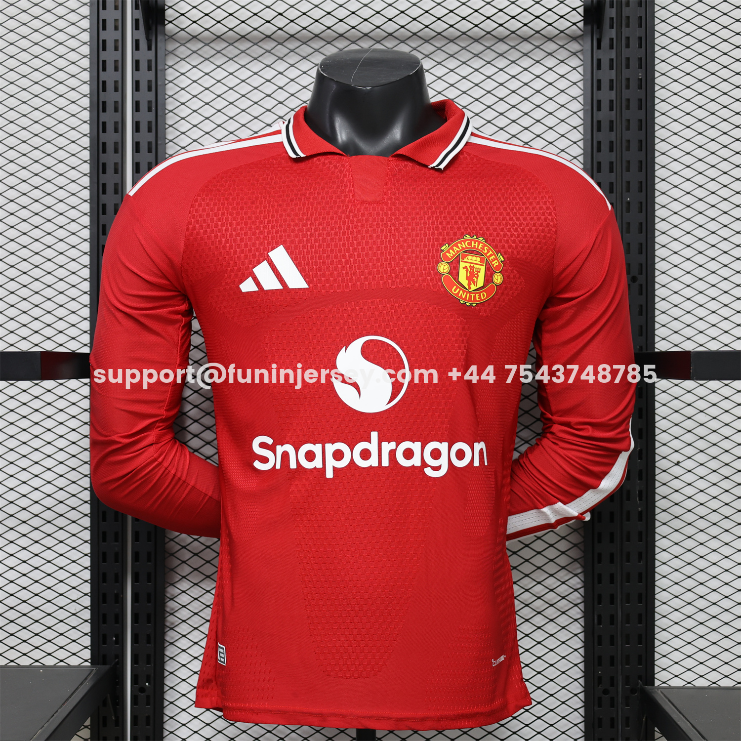 Funinjersey-Manchester United 26-27 Home Long Sleeves Jersey - Player Version