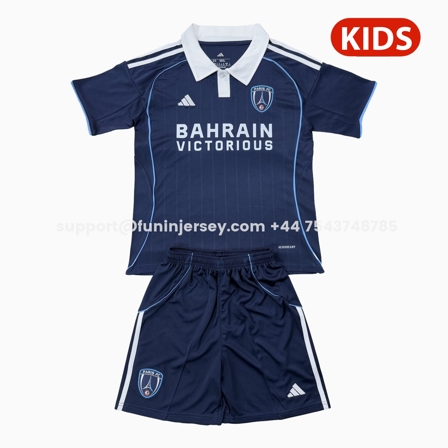 Funinjersey-Paris FC 25-26 Home Kids Kit