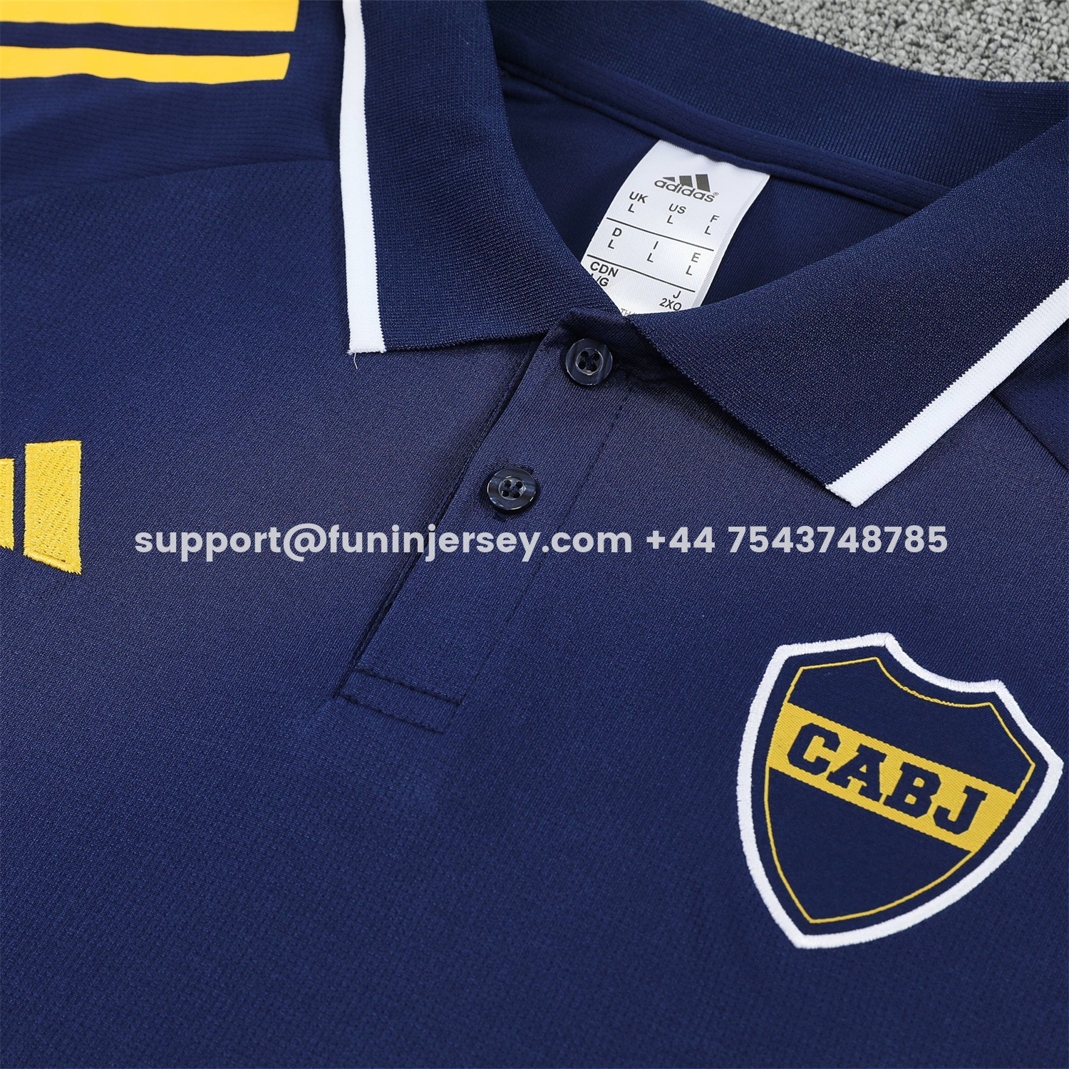 Funinjersey-Boca Juniors 25-26 POLO Short-Sleeve Training Set - Dark Blue Top & Shorts