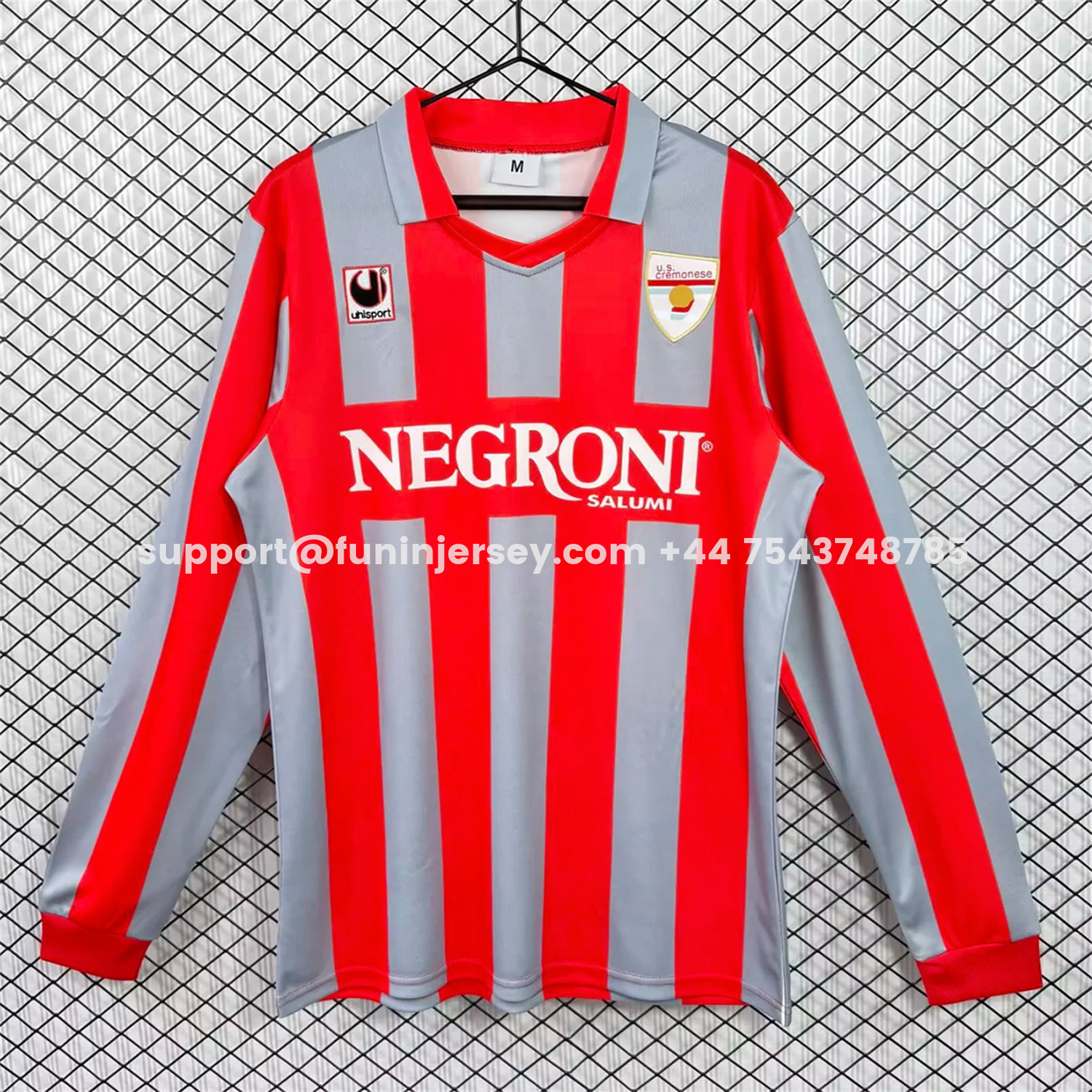 Funinjersey-Retro Cremonese 1995-96 Home Long Sleeves Jersey